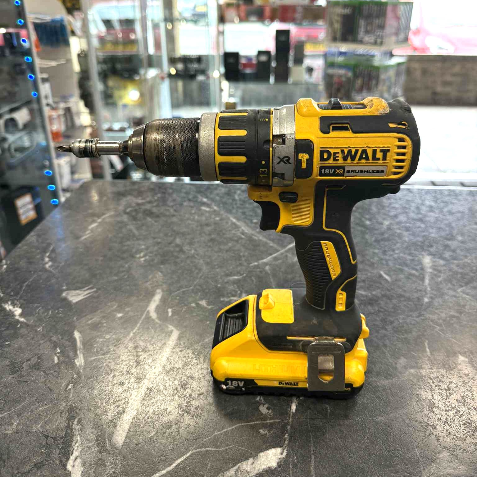 Product photo for Dewalt DCD795 18V XR Li-ion Cordless Brushless Combi Drill - Body & 3.0AH Battery Only