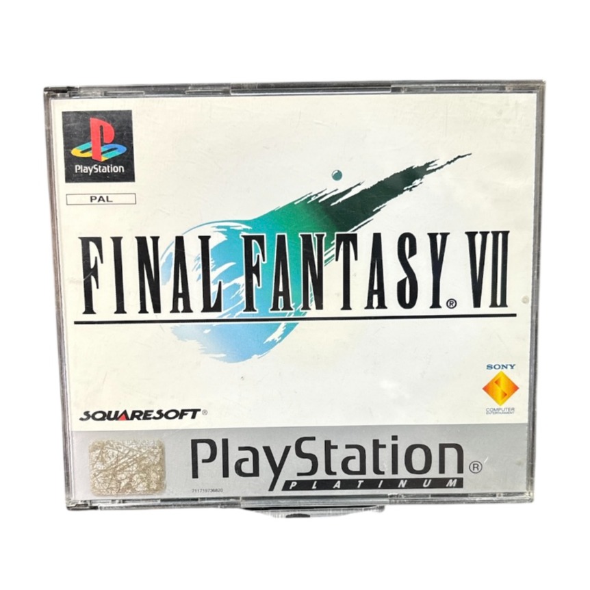 Product photo for Final Fantasy VII, Platinum Ed., w/o Manual, Boxed - PlayStation 1 Game