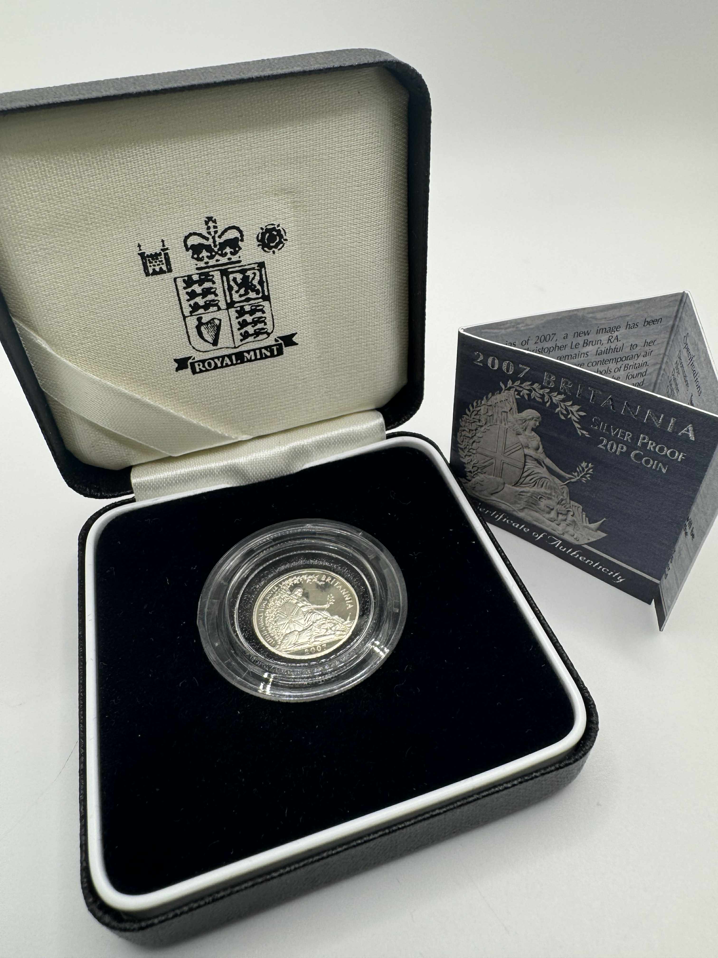Product photo for 2007 Britannia Silver Proof 20p Coin