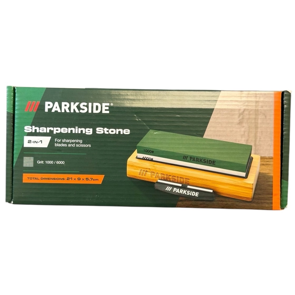 Product photo for New: Parkside Sharpening Stones - 2 in 1 1000/6000 Grit