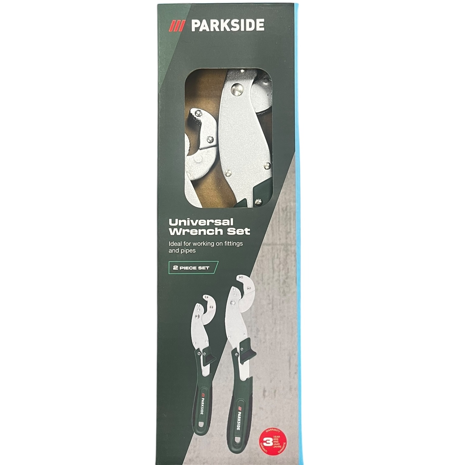 Product photo for New: ParkSide Universal Wrench Set - 2 Piece (Small 10-19mm, Large 13-24mm)