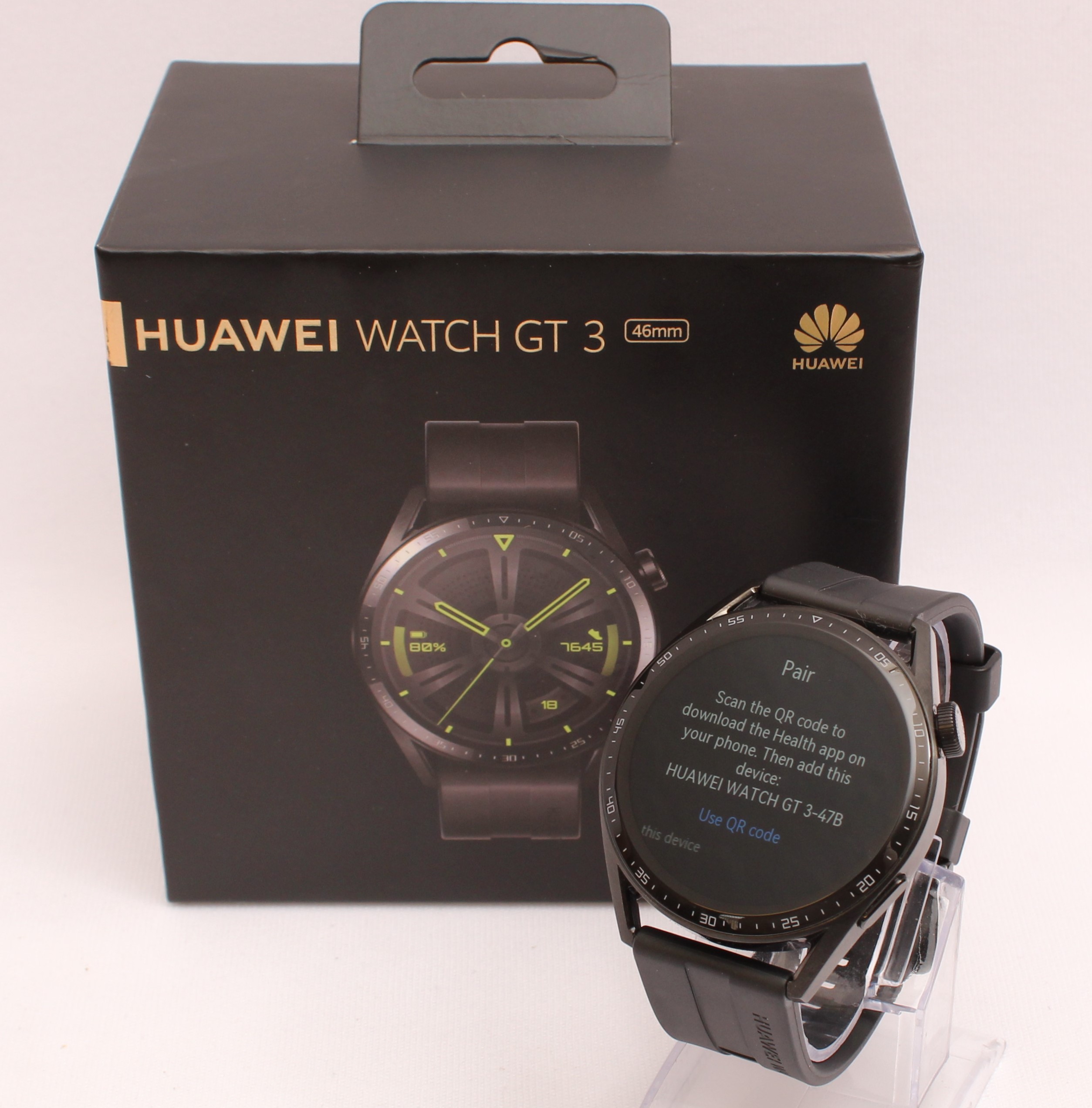 Product photo for Huawei Watch GT 3 46mm Fitness Smartwatch - Black (B)