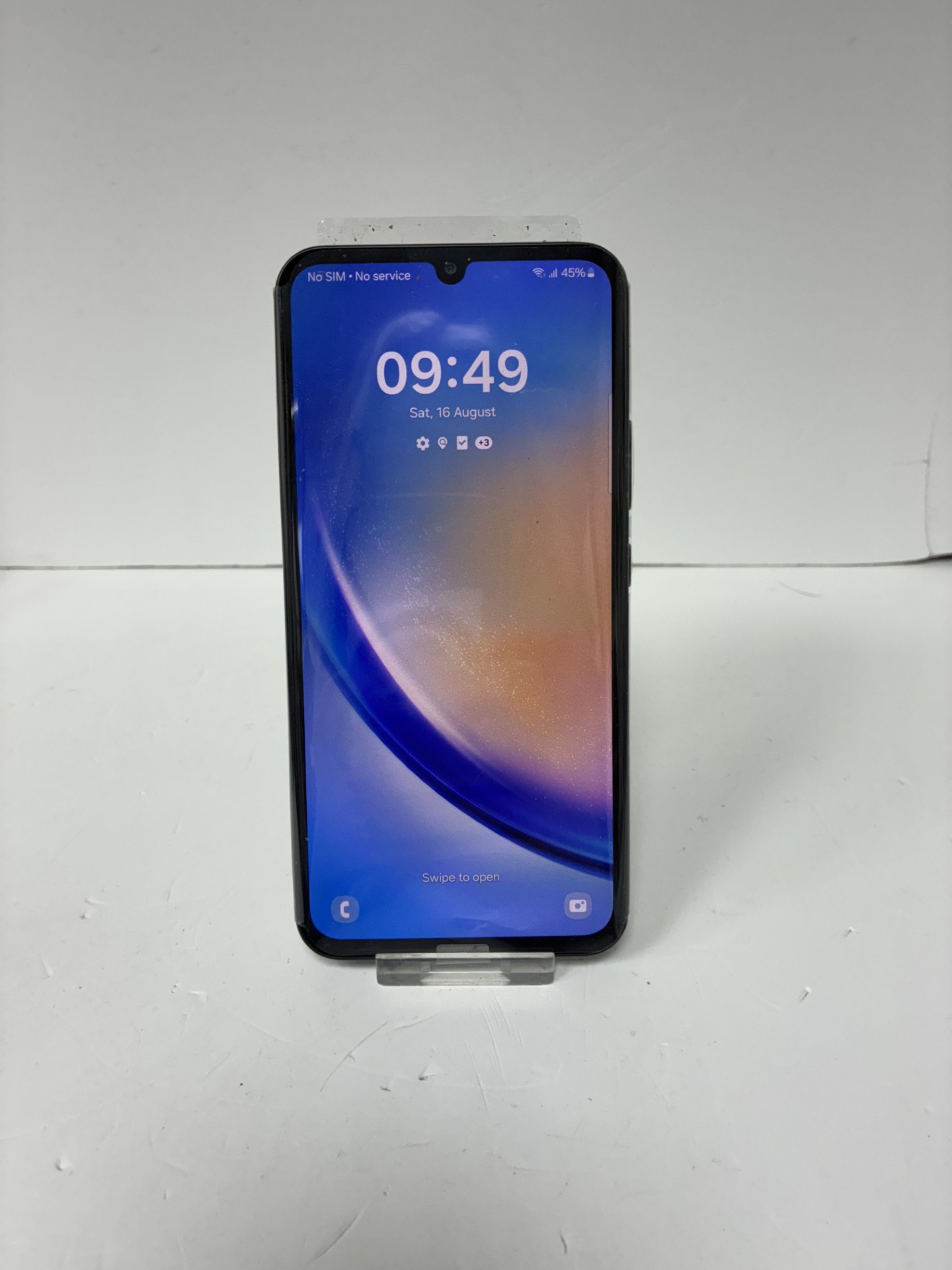 Product photo for samsung galaxy a34 5g 128gb black unlocked unboxed