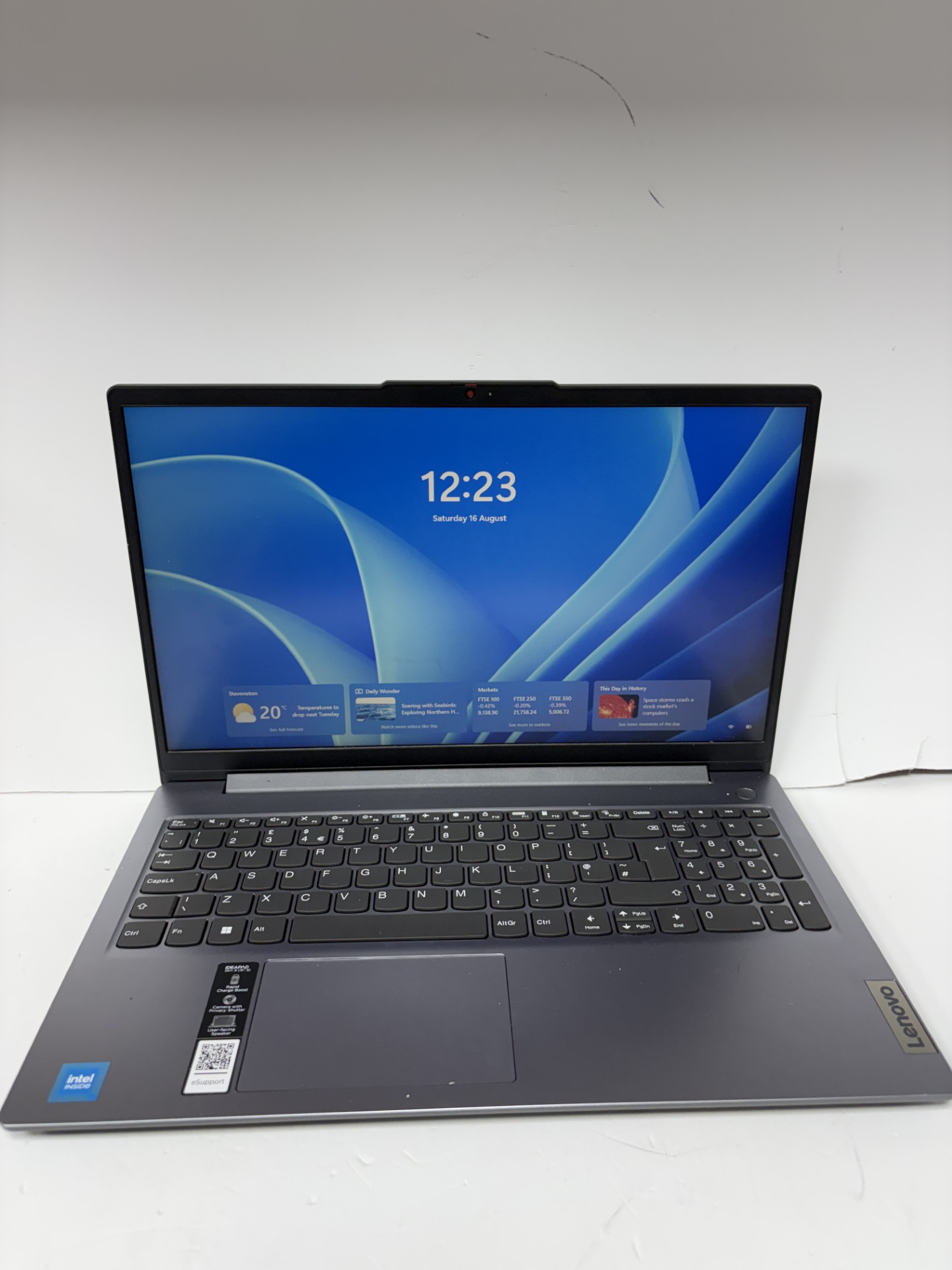 Product photo for lenovo ideapad 3 slim intel n100 4gb ram 128gb hdd blue unboxed