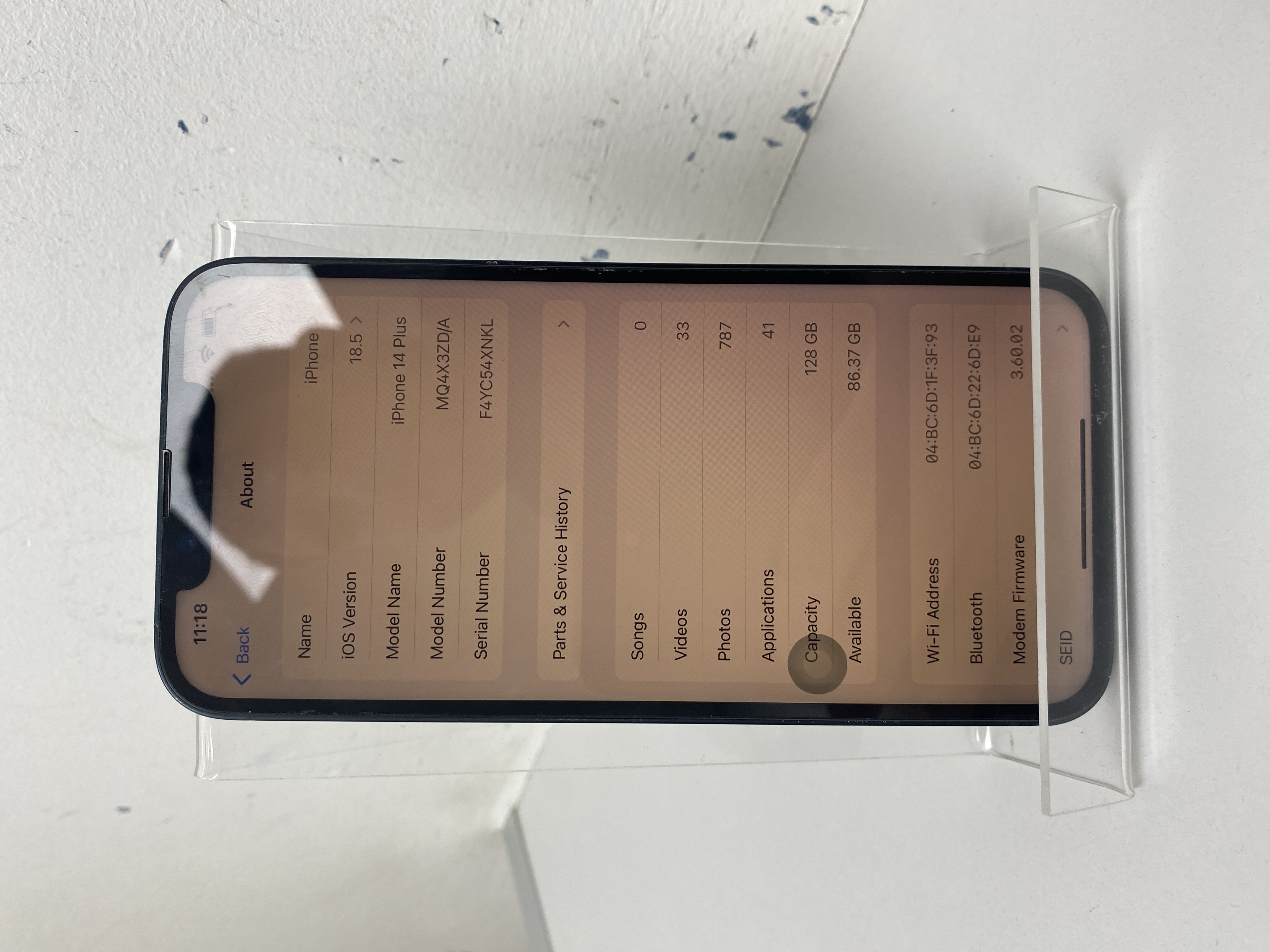 Product photo for iphone 14 plus 128GB FAULTY CAMERA