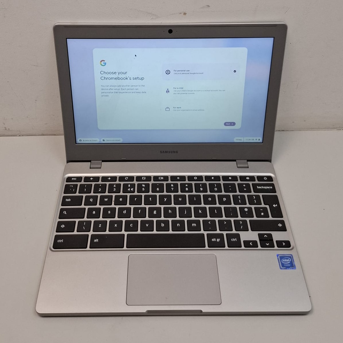 Product photo for Samsung Chromebook - iNTEL CELERON N4000 / 2GB SSD 4GB RAM