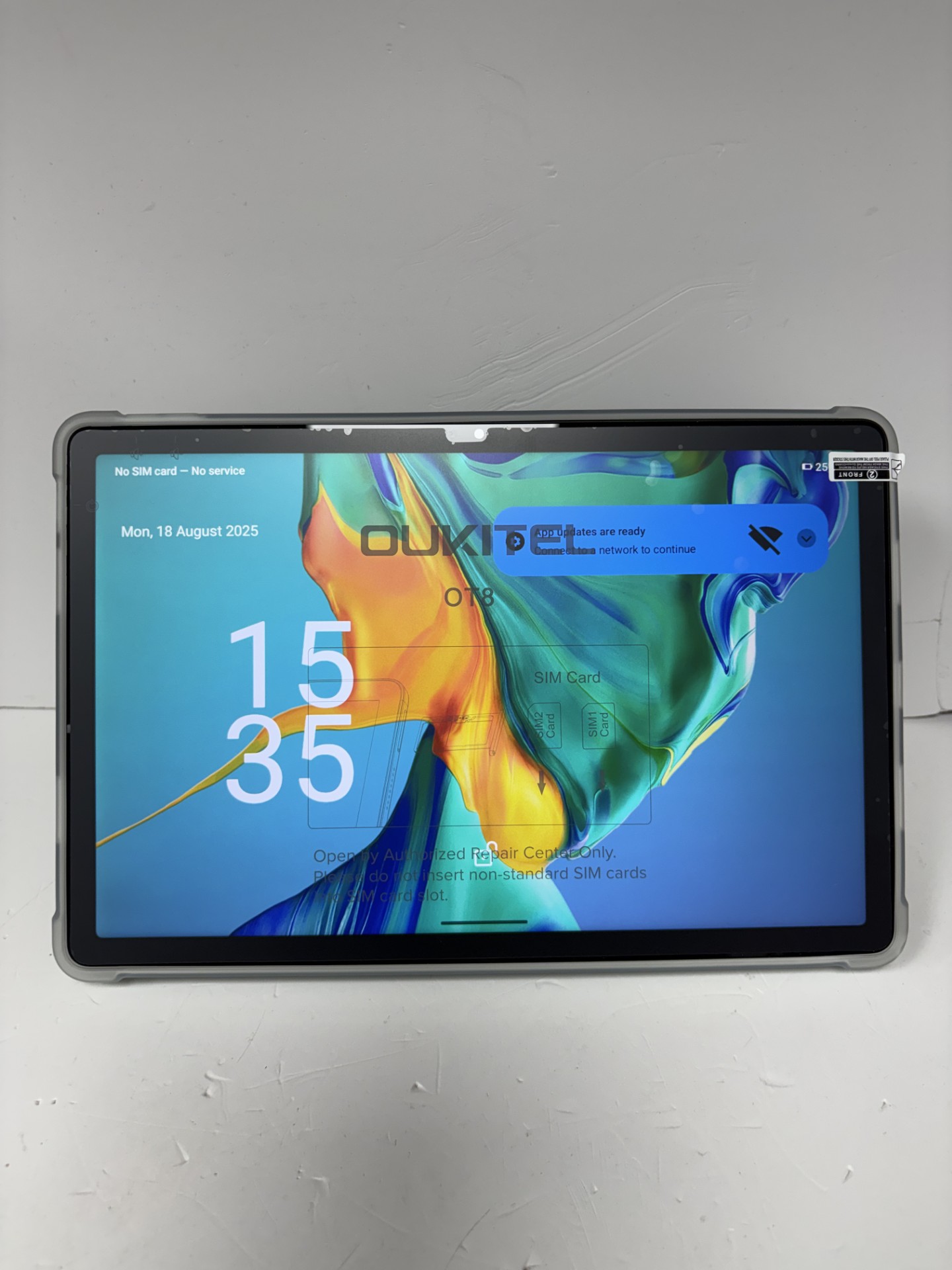 Product photo for oukitel tab ot8 256gb green unboxed