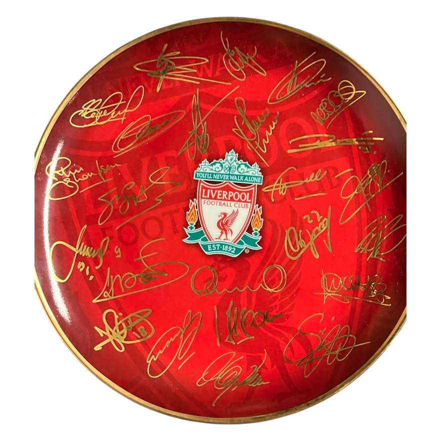 Product photo for Liverpool FC Porcelain Plate – 2003/2004 Squad Autographs