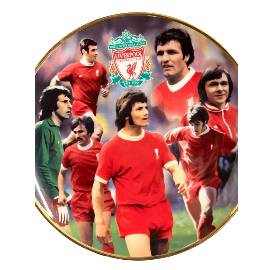 Product photo for Liverpool FC UEFA Cup Winners 1972–73 Porcelain Plate – Collectible Memorabilia