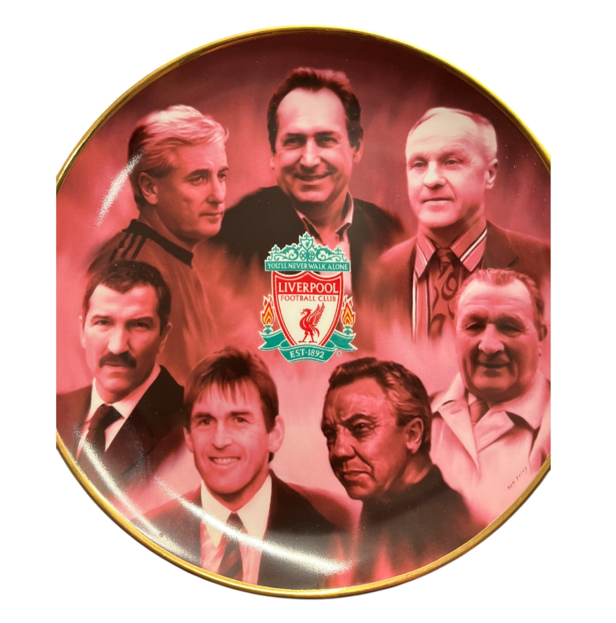 Product photo for Liverpool FC “The Managers” Porcelain Plate – Collectible Memorabilia