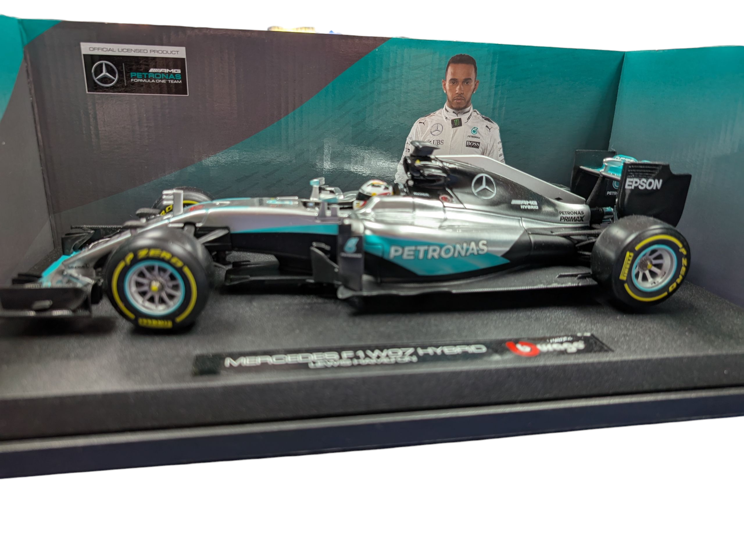Product photo for Burago F1 Hamilton Mercedes