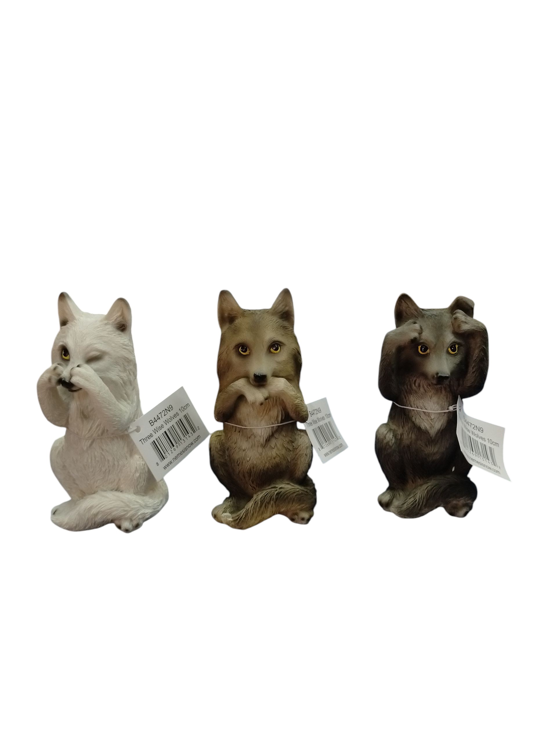 Product photo for Three Wise Wolves (Nemesis Now)