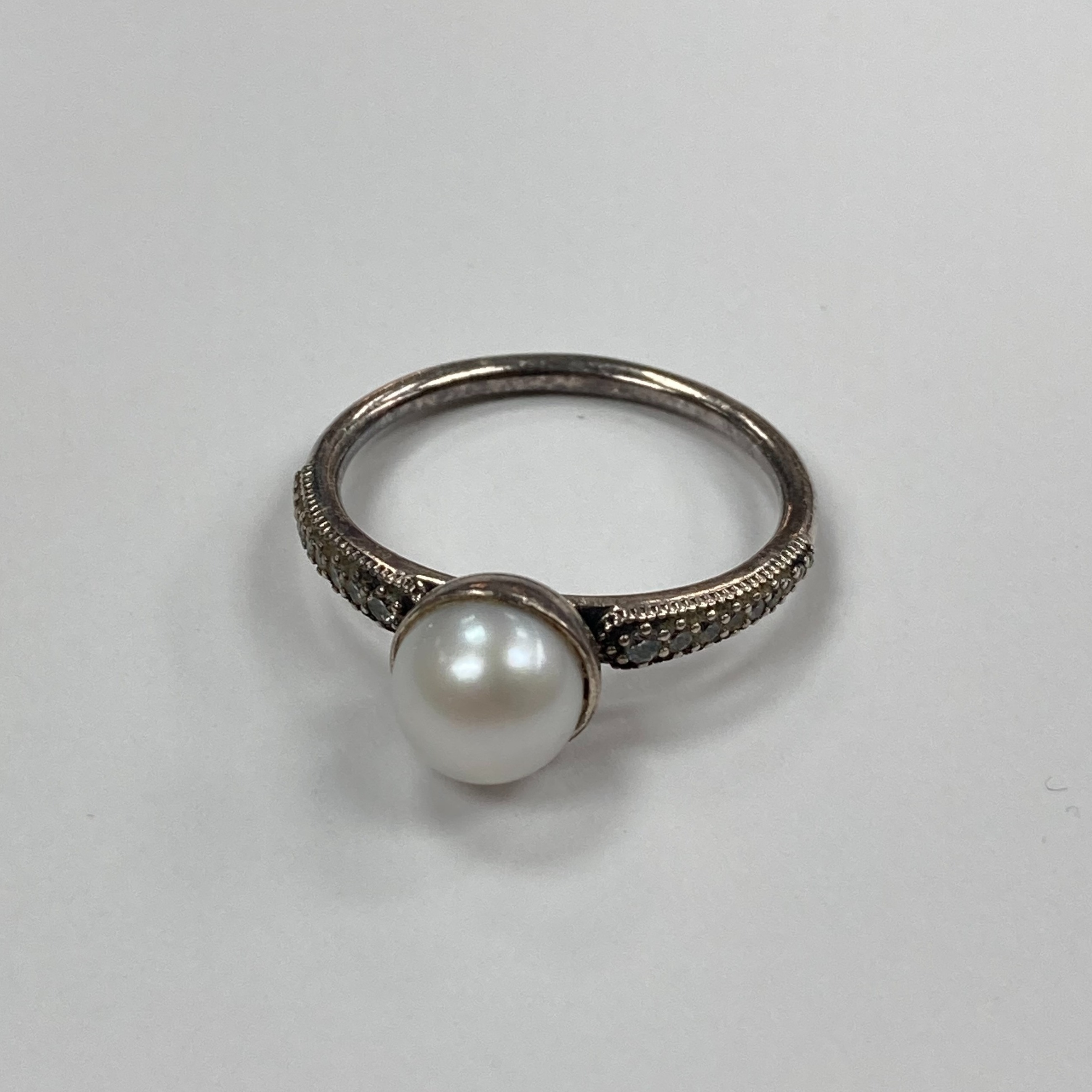 Product photo for Pearl Genuine Pandora Ring