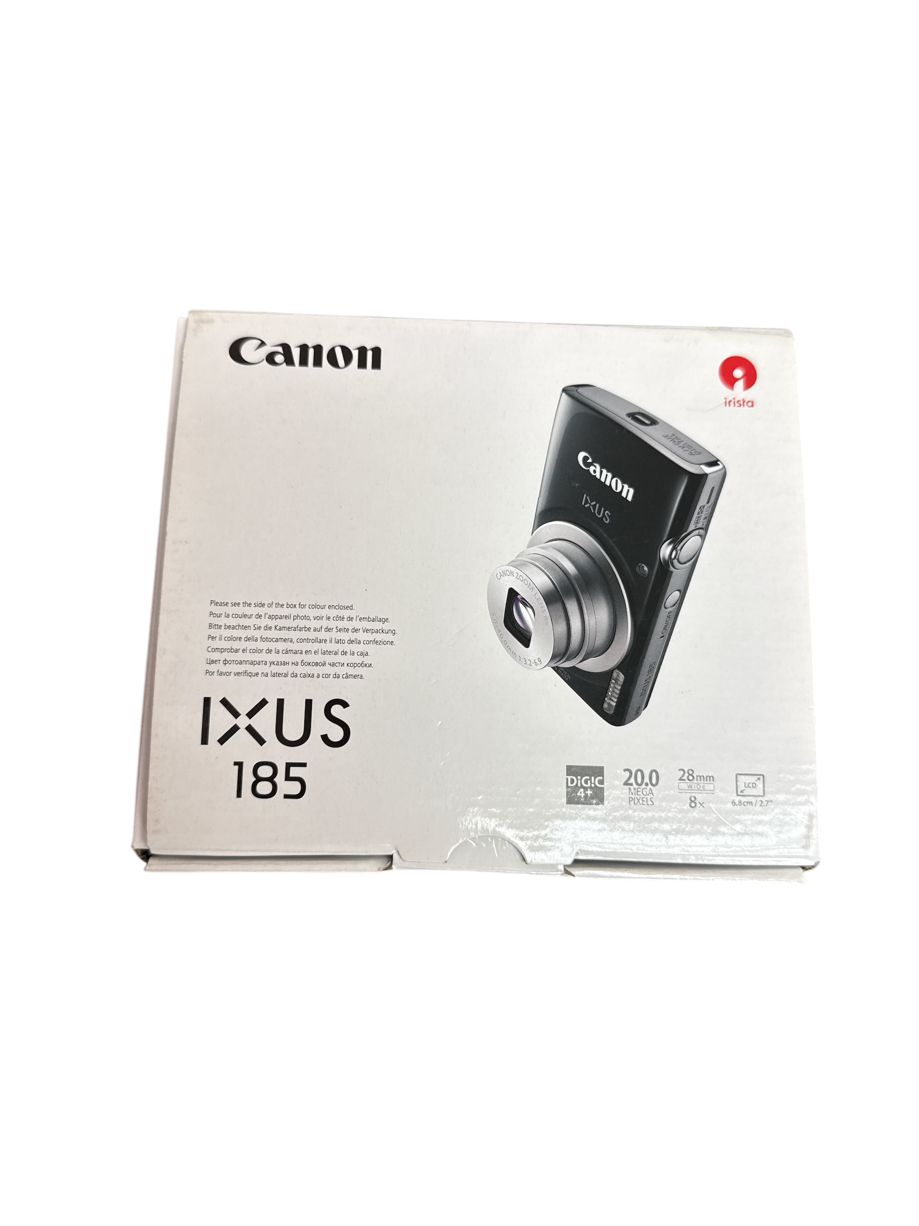 Product photo for Canon IXUS 185 Digital Camera - Silver Used with Box, Instructions, Battery & Charger