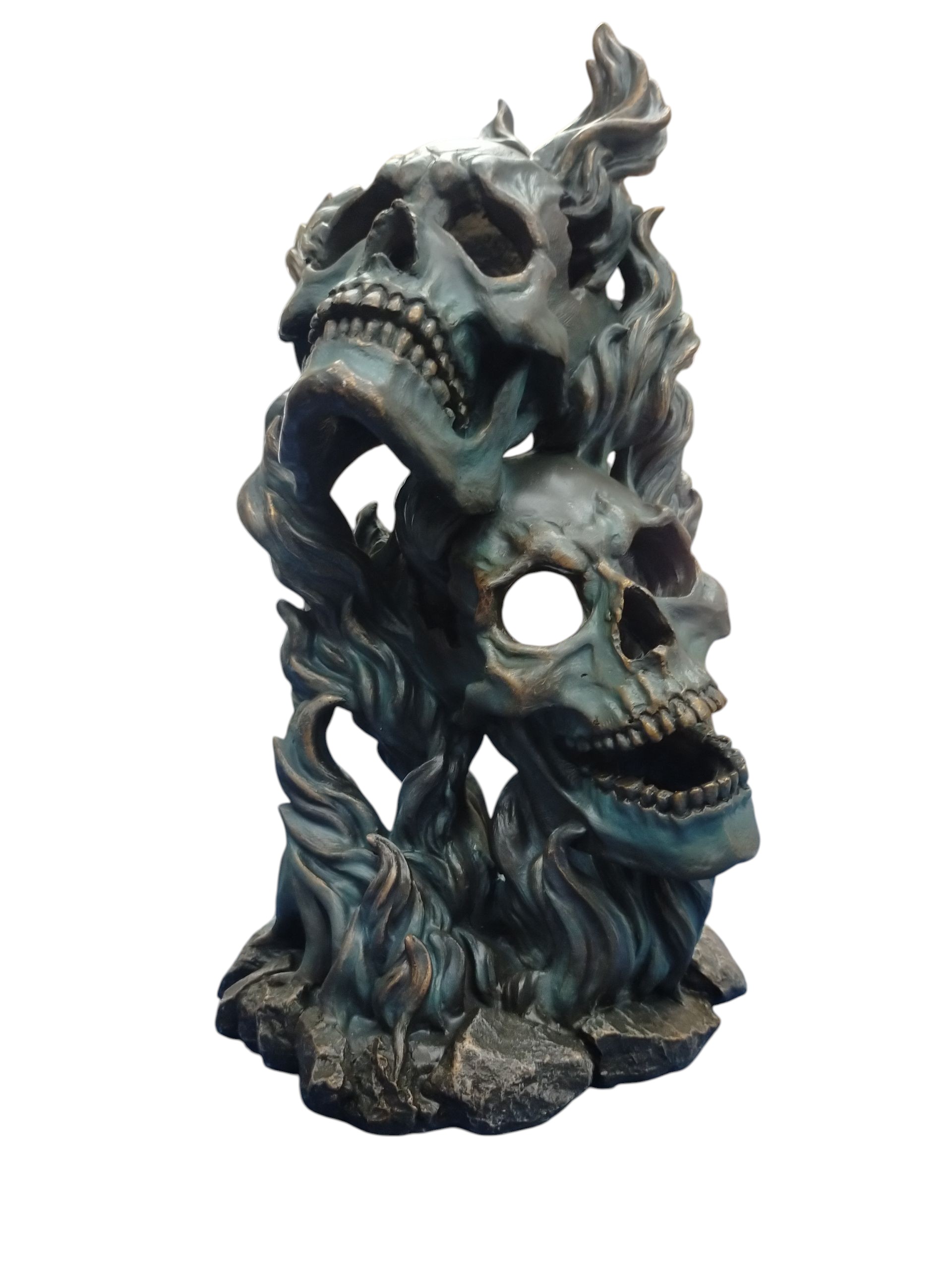 Product photo for Comedy & Tragedy 33.5cm Skull Ornament (Nemesis Now)