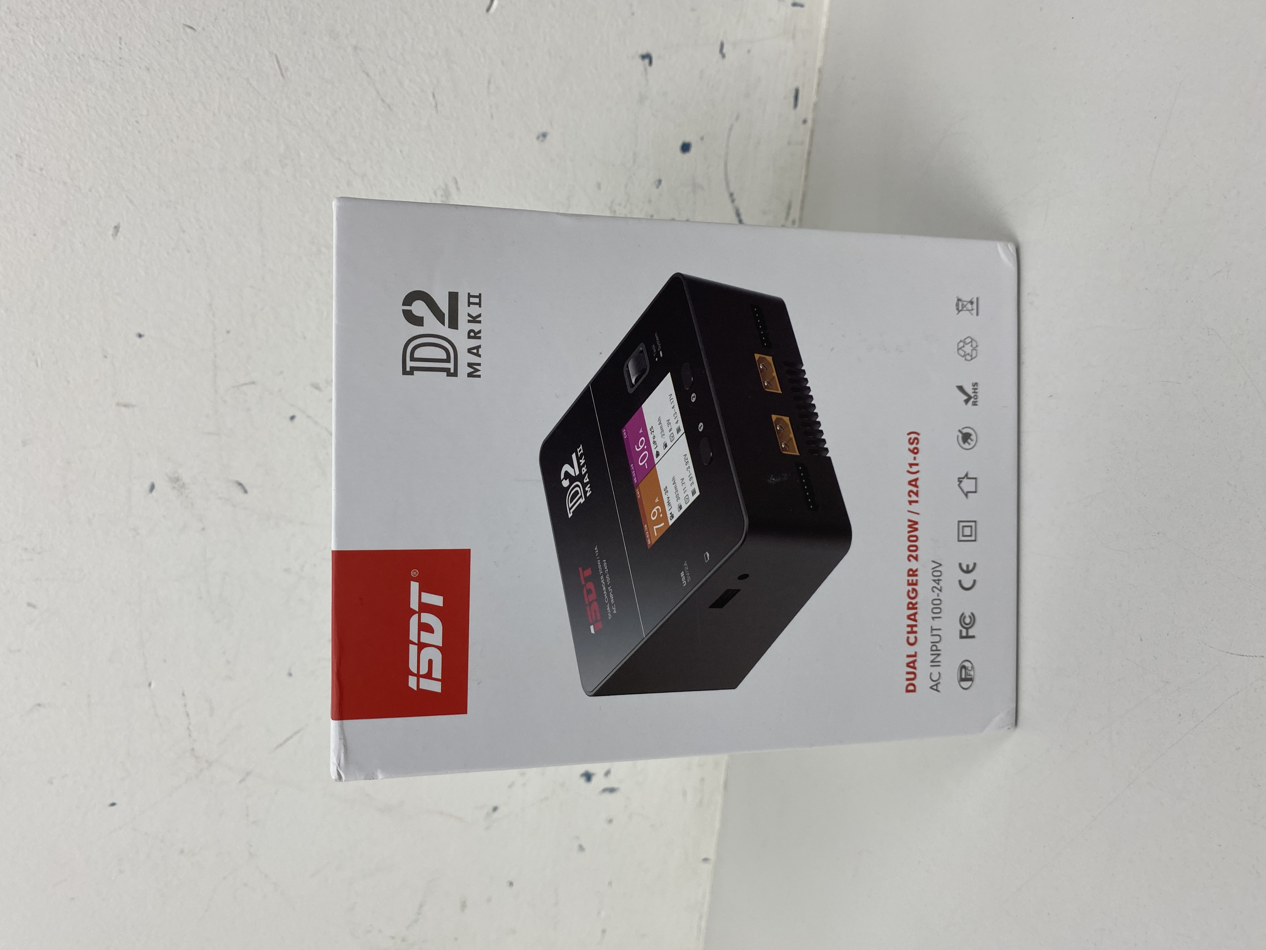 Product photo for ISDT D2 Mark 2 LiPo Battery Balance Charger Duo Discharger Dual 200W 12A2 AC