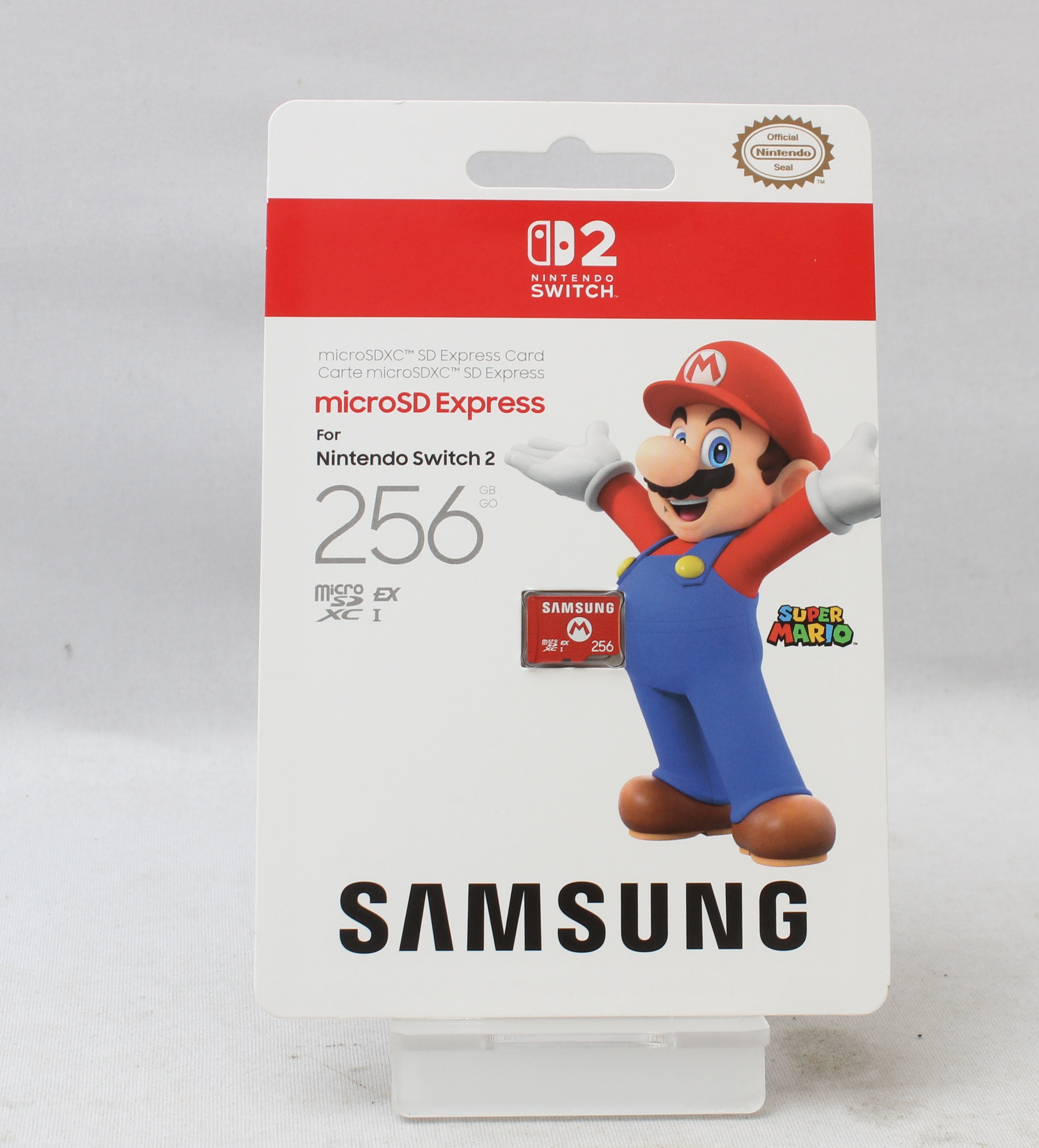Product photo for Samsung 256GB MicroSD Memory Card Super Mario Edition for Nintendo Switch 2 (N)