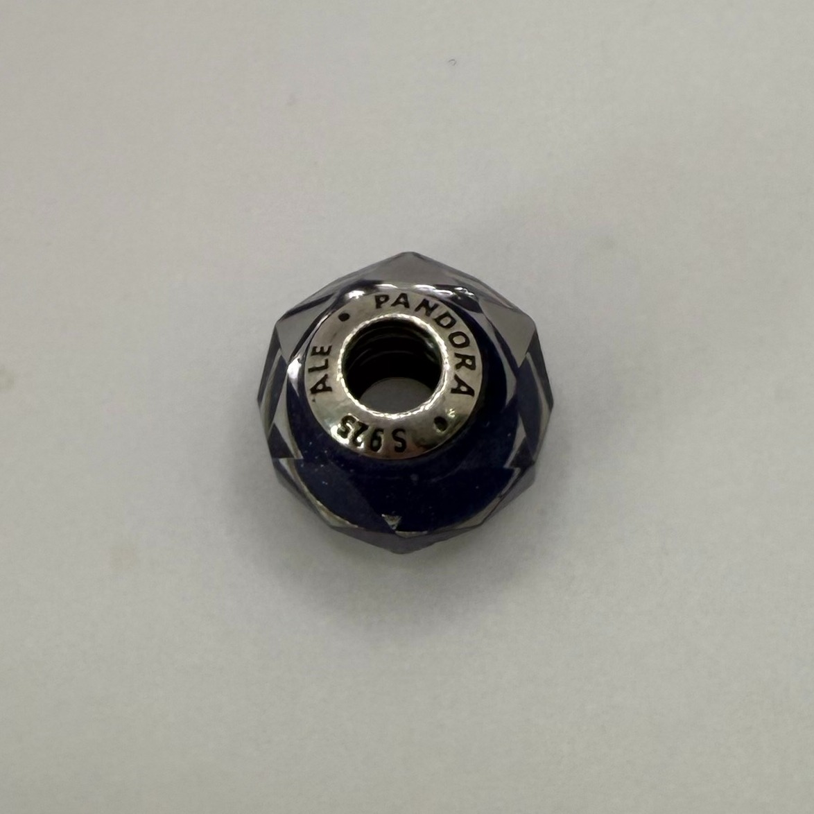 Product photo for Blue Murano Glass Pandora Charm