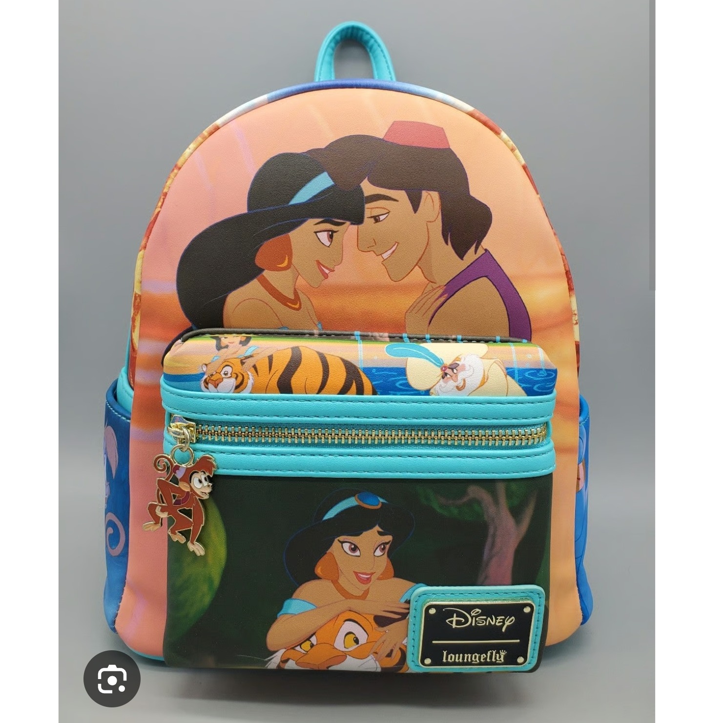 Product photo for Loungefly Disney Jasmine Princess Mini Backpack