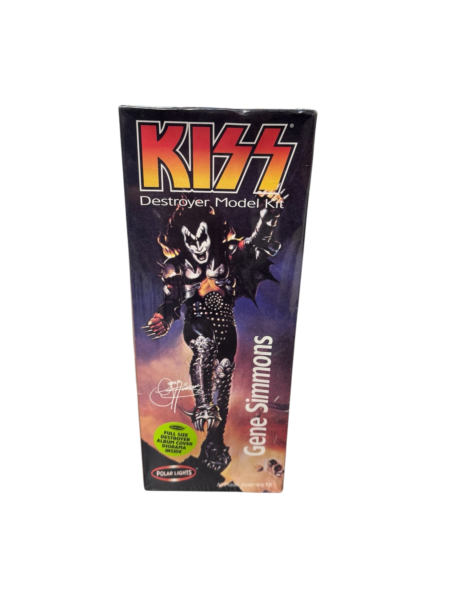Product photo for KISS Destroyer Model Kit Gene Simmons Polar Lights w/Mini Poster