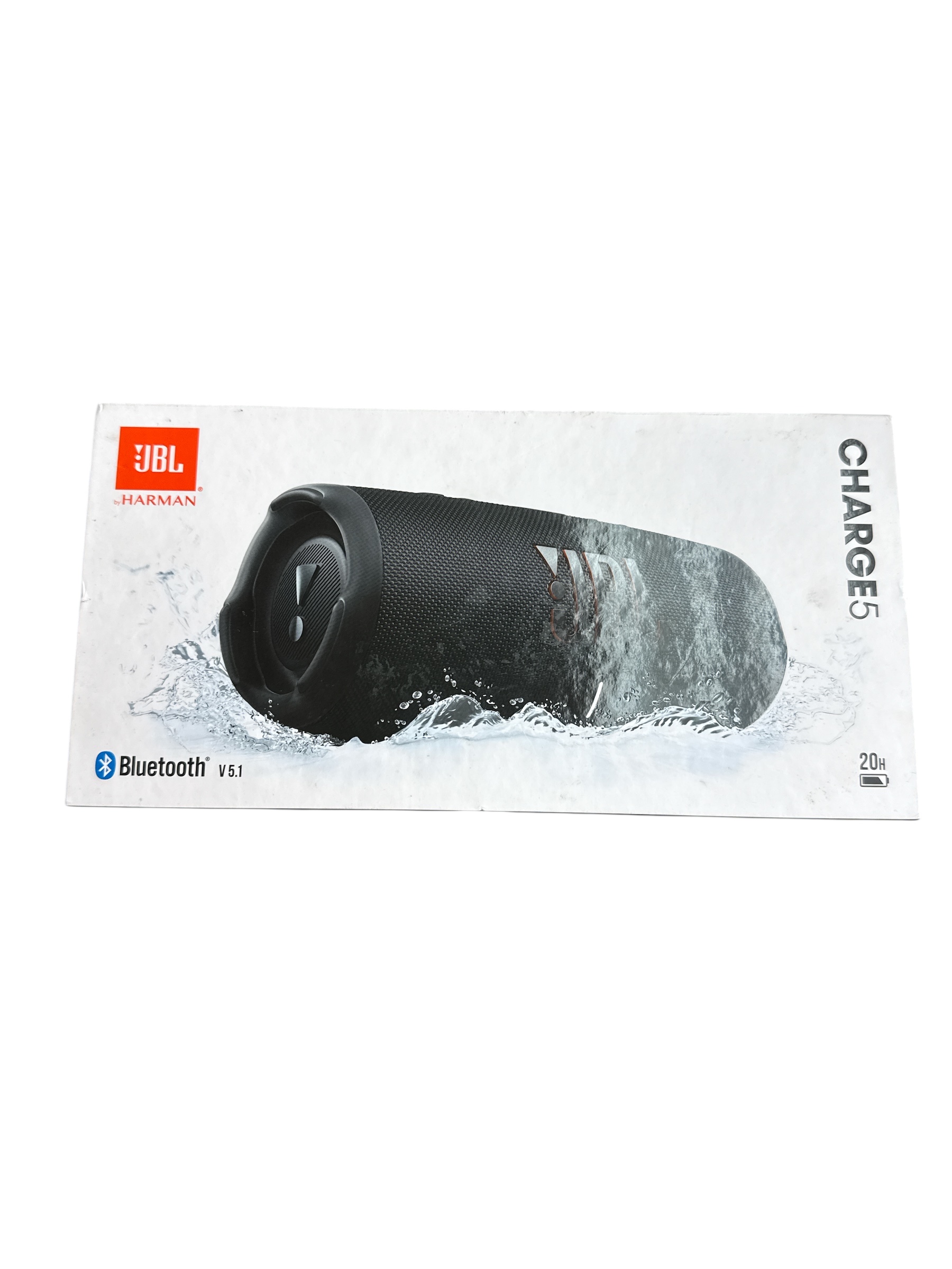 Product photo for JBL Charge 5 Portable Bluetooth Speaker – Black (Used, With Box & Charging Cable)