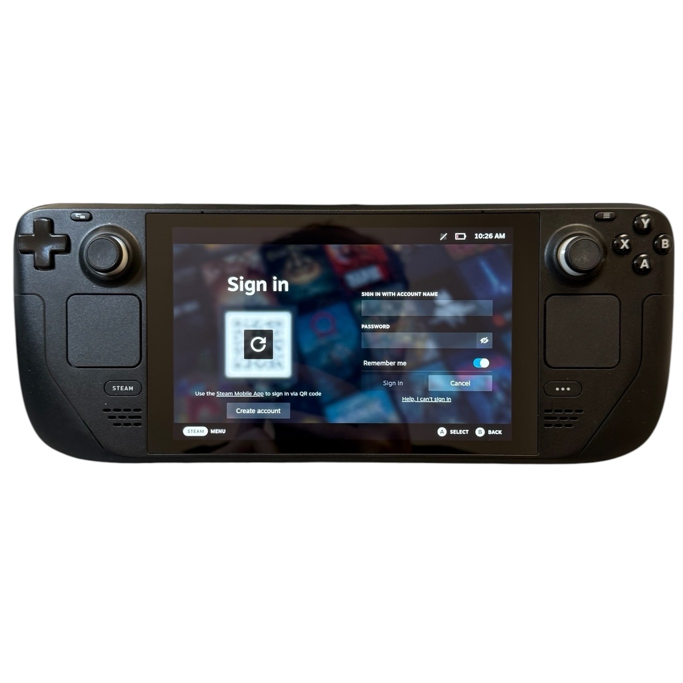 Product photo for Valve Steam Deck + Carry Case - 64GB, Black