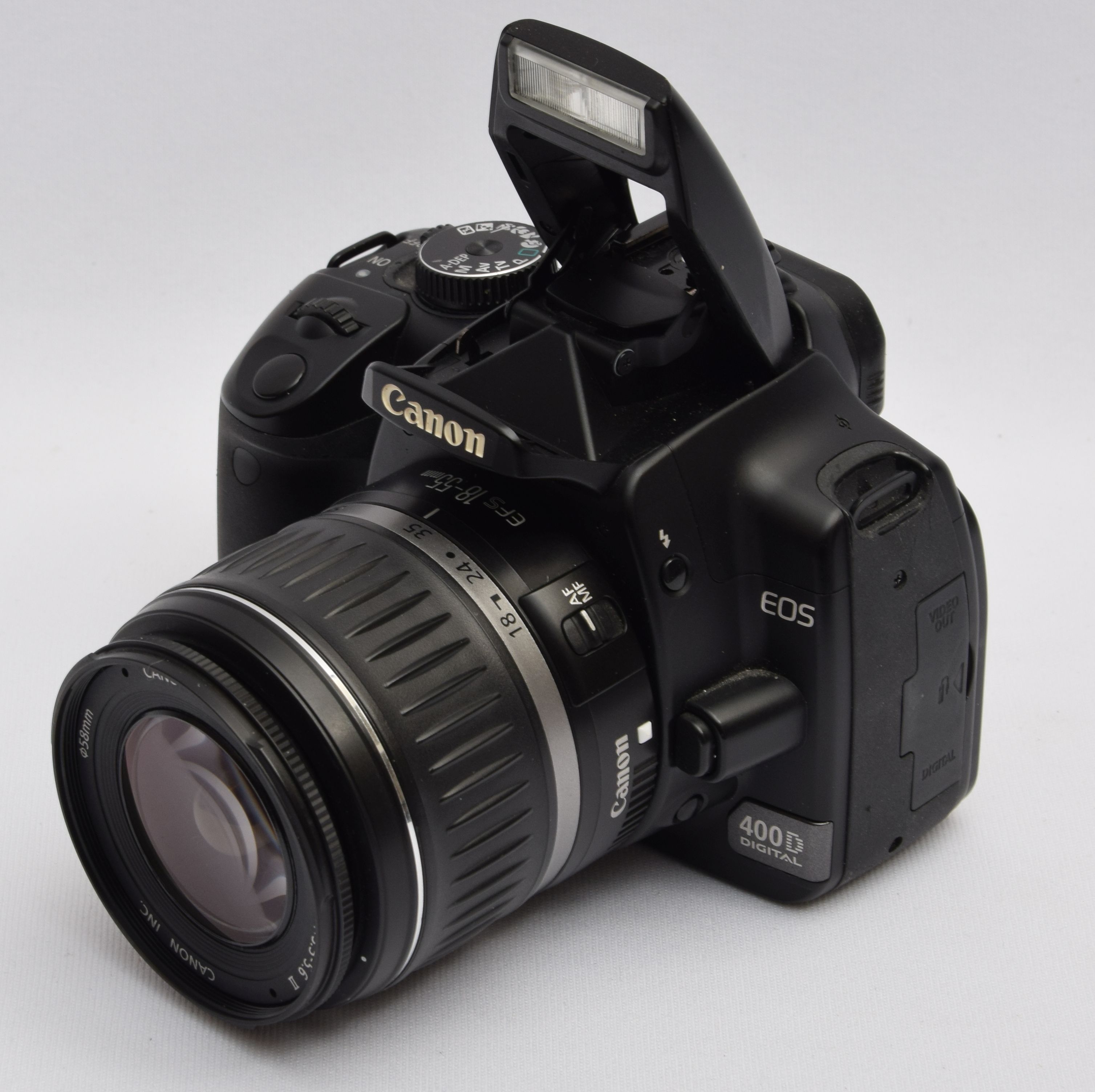 Product photo for Canon EOS 400D 10.1MP DSLR & EF-S 18-55mm f1/4-5.6 II Lens (U)