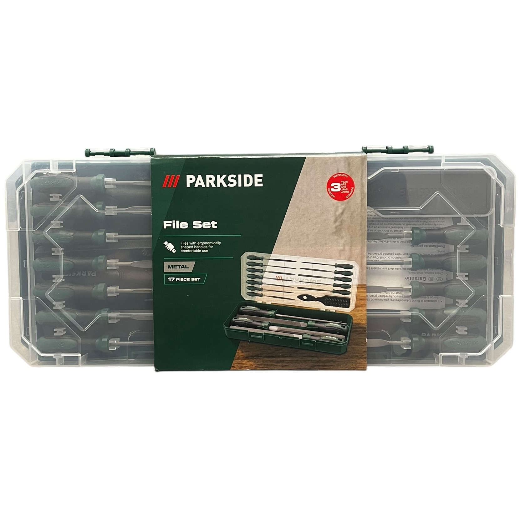 Product photo for New: Parkside File Set - 17 Piece (For Usage With Metal, Sealed)