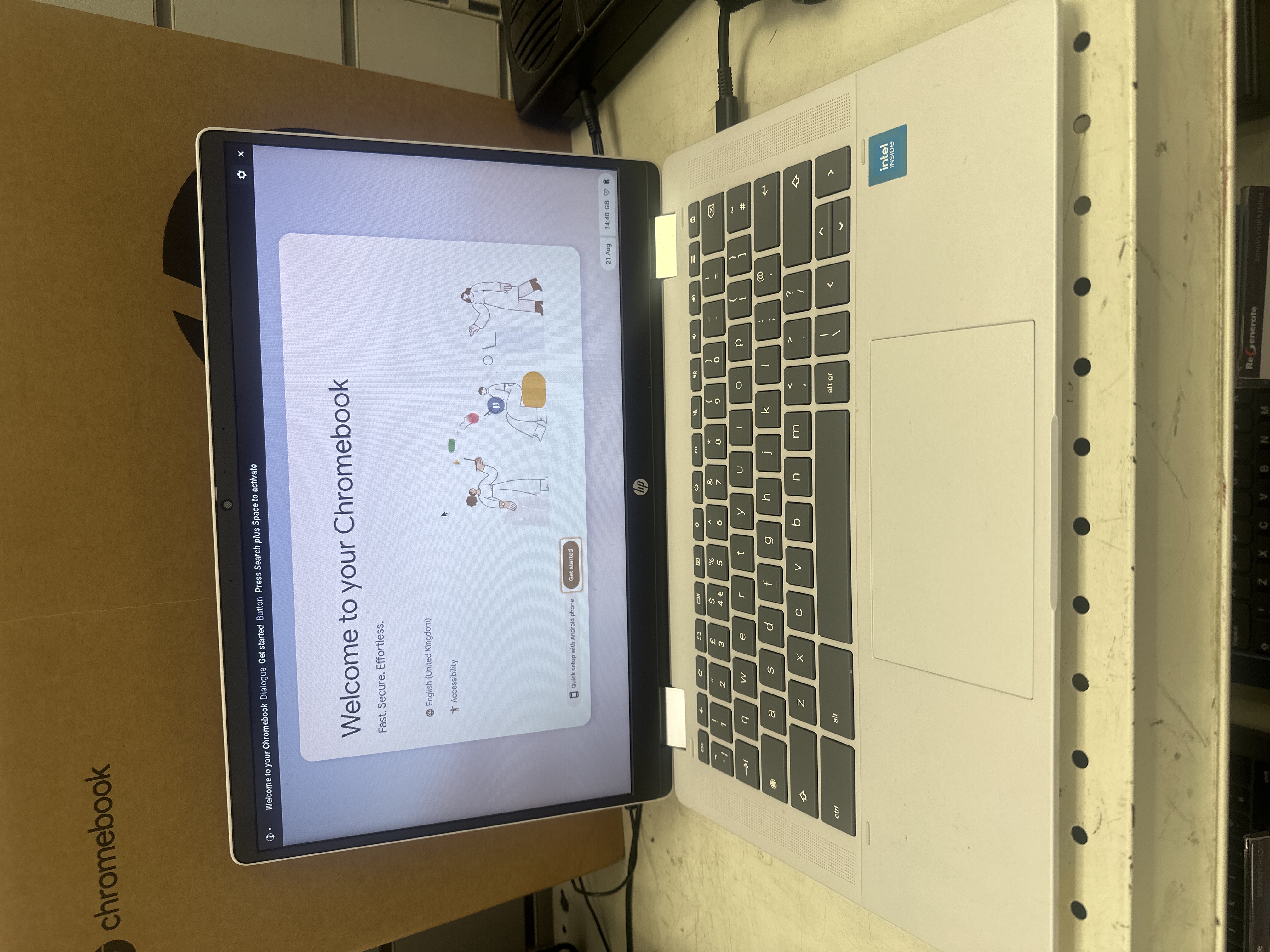 Product photo for Hp hp chromebook x360 14b-cd0002na