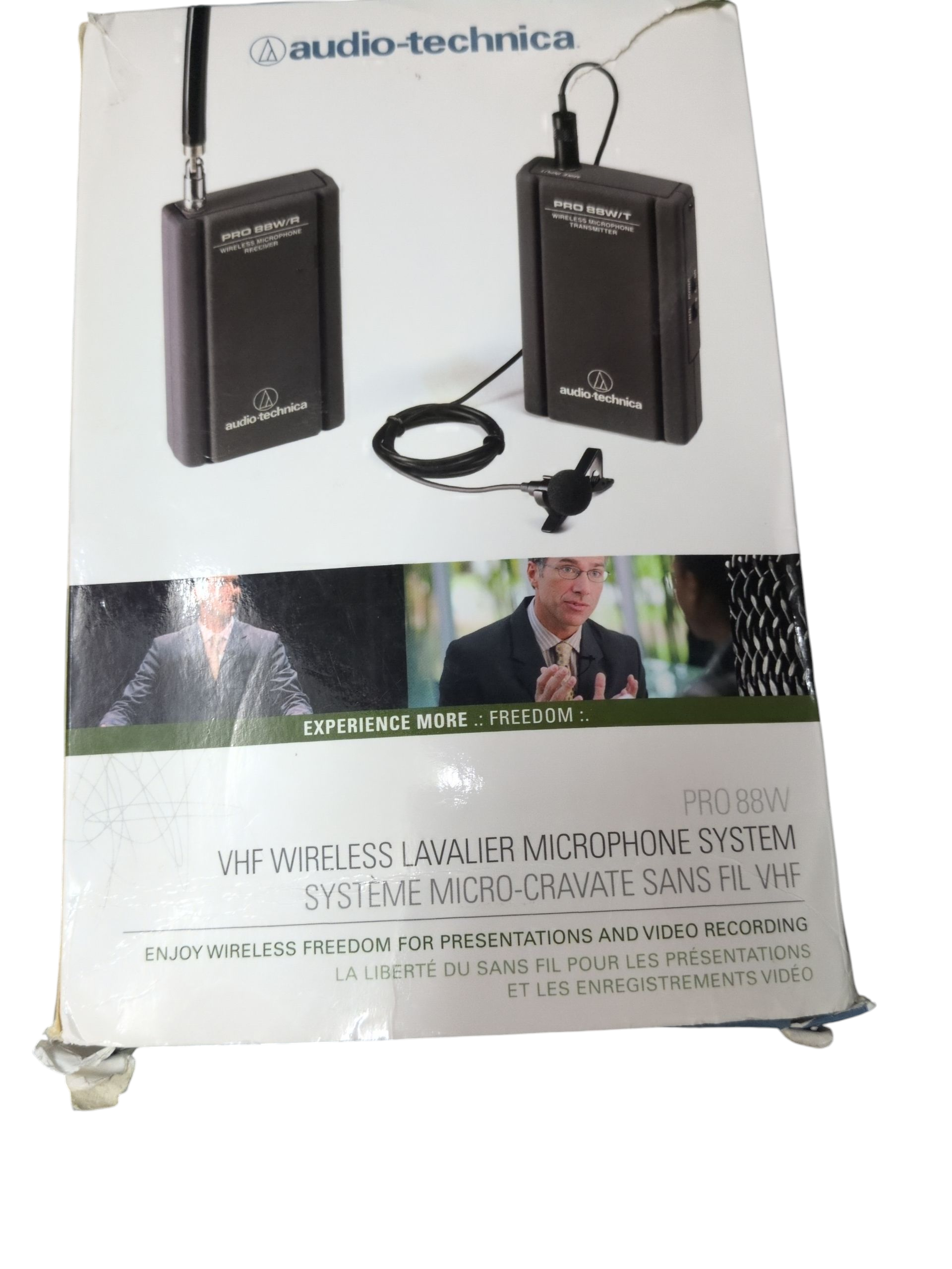 Product photo for Audio-Technica PRO 88W VHF Wireless Lavalier Lapel Microphone System