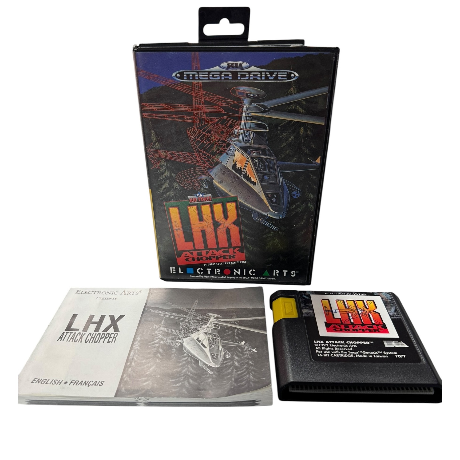 Product photo for SEGA LHX Attack Chopper Sega Megadrive Game Complete