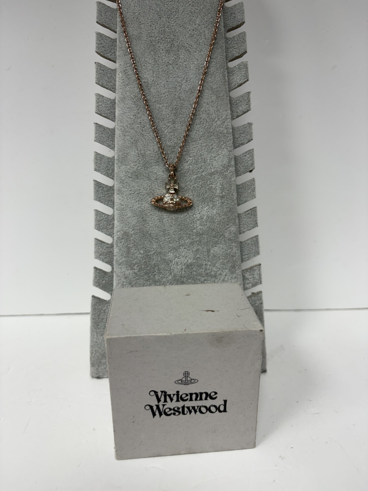 Product photo for vivienne westwood necklace rose gold boxed