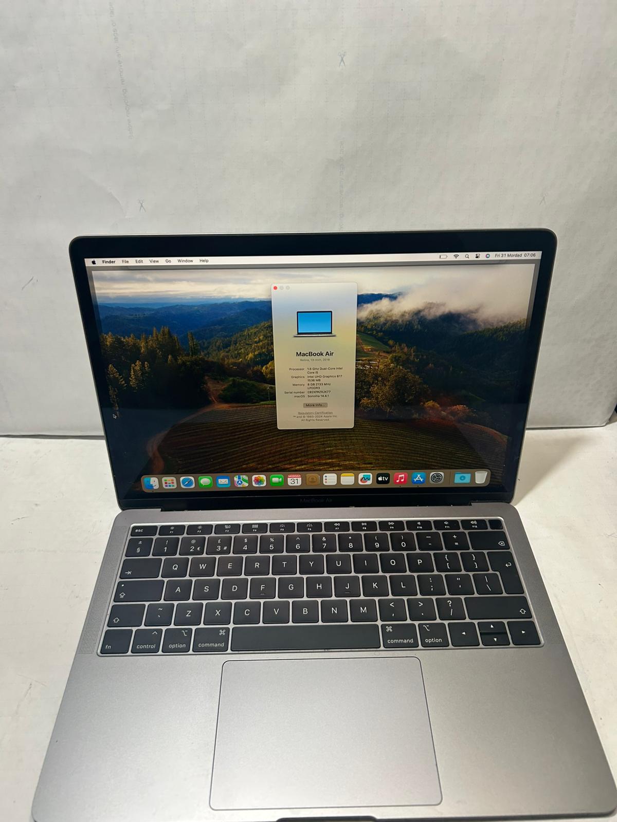 Product photo for MacBook Air 2018 - 8GB RAM 128GBSSD Grey