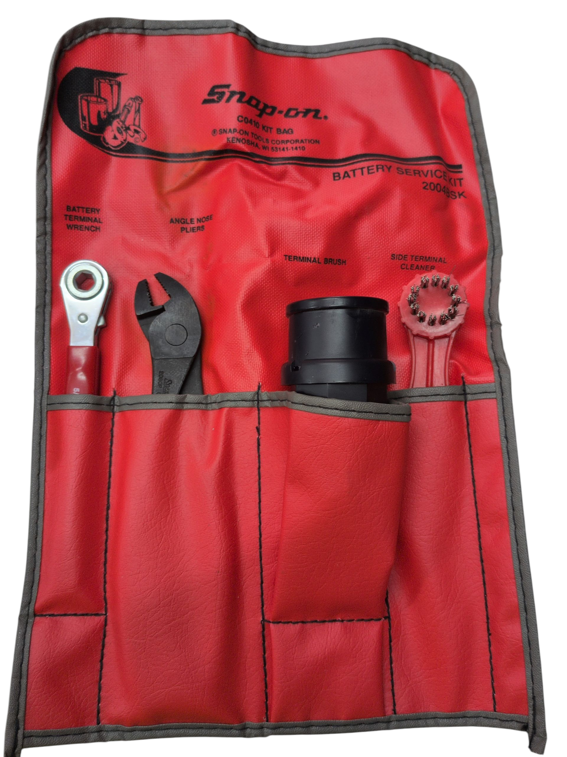 Product photo for Snap-On 2004SK 4-Piece Automotive Battery Service Tool Kit Set in Roll Bag