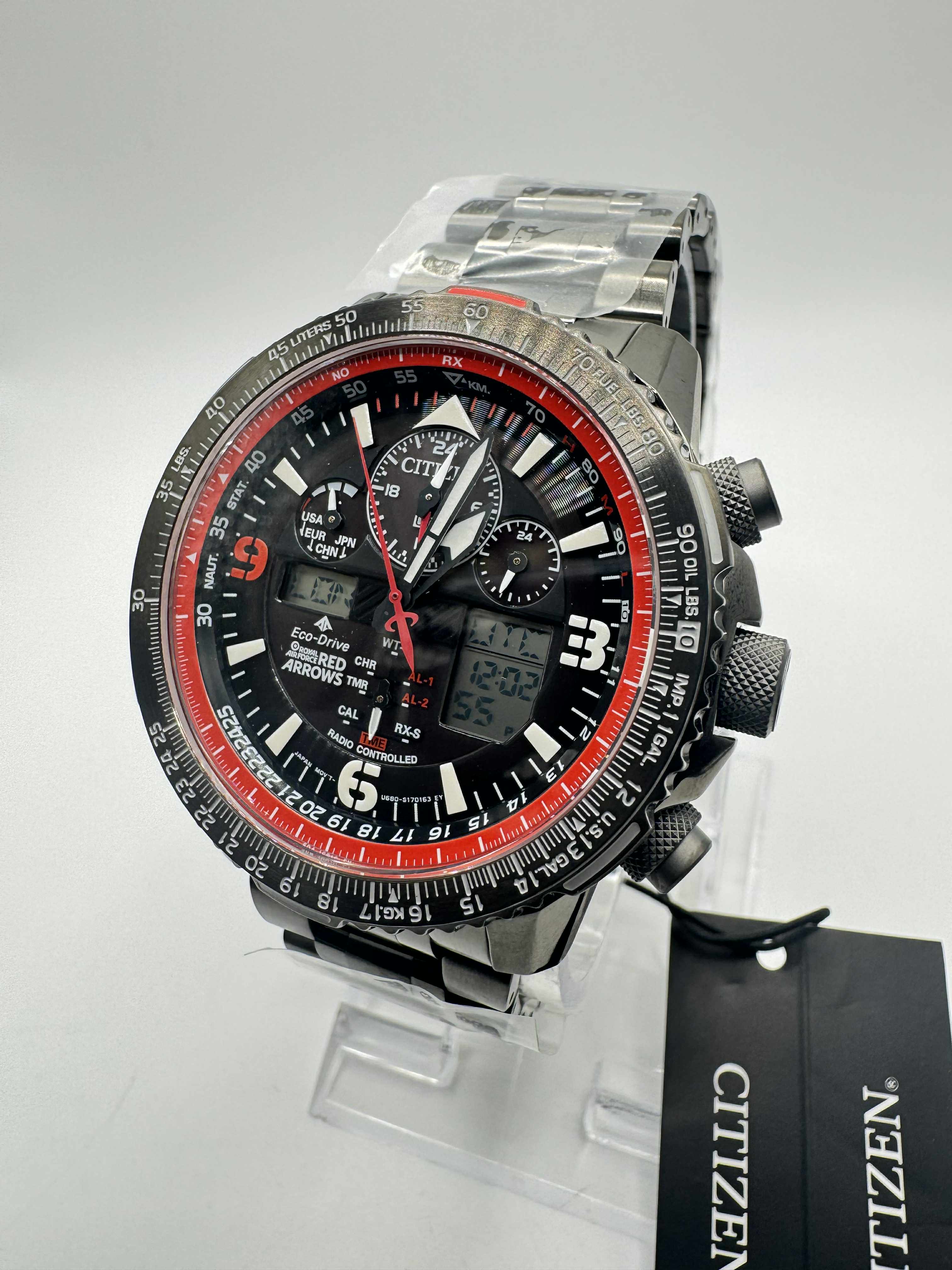 Product photo for Citizen Eco-Drive Red Arrows Skyhawk A.T Limited Edition Watch JY8087-51E New