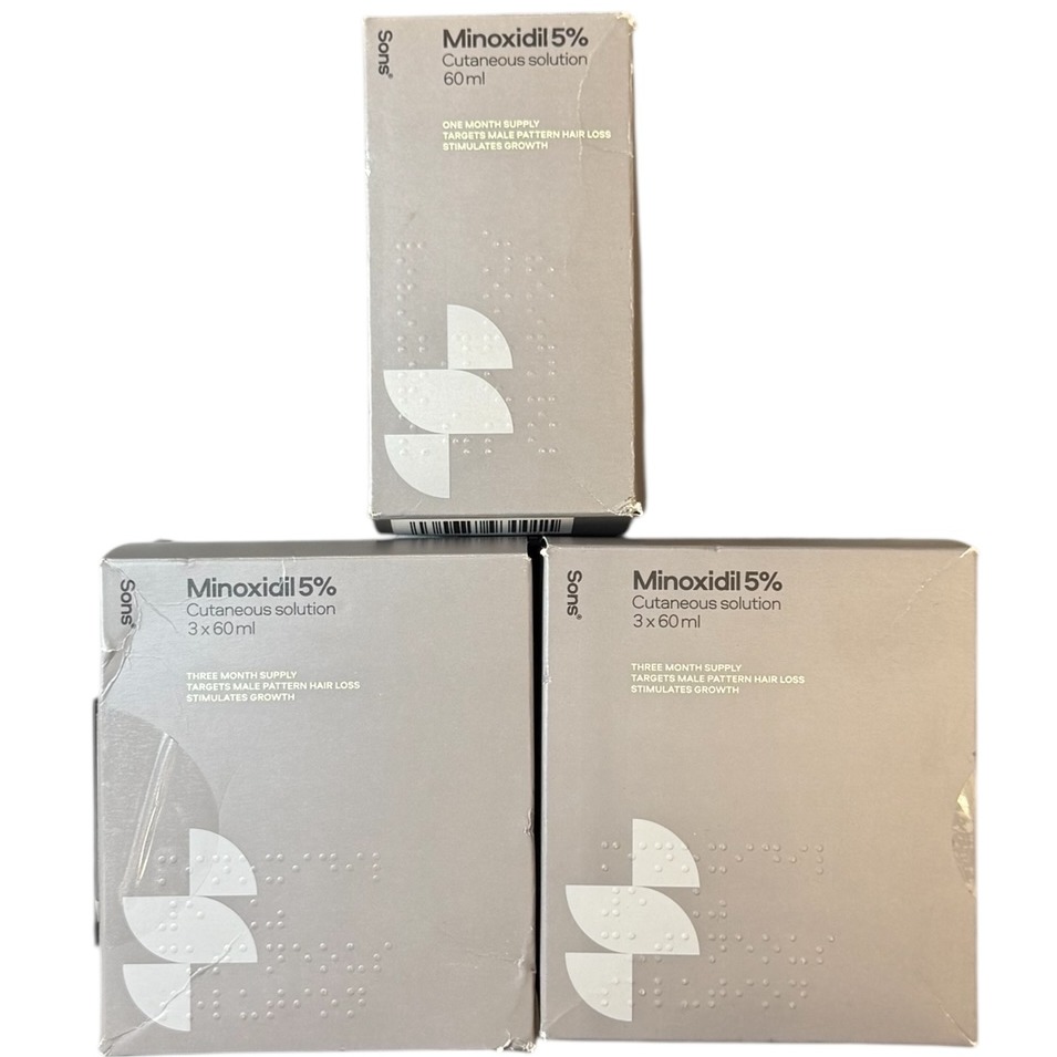 Product photo for New: Sons Minoxidil 5% Cutaneous Solution Bundle - 7 Month Supply, 420ml