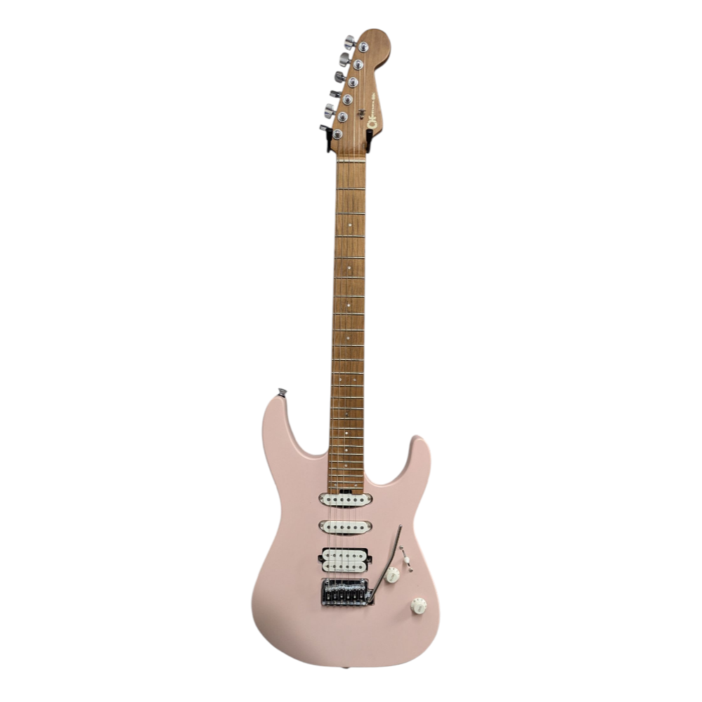 Product photo for Charvel Pro-Mod DK24 HSS Satin Shell Pink Electric Guitar