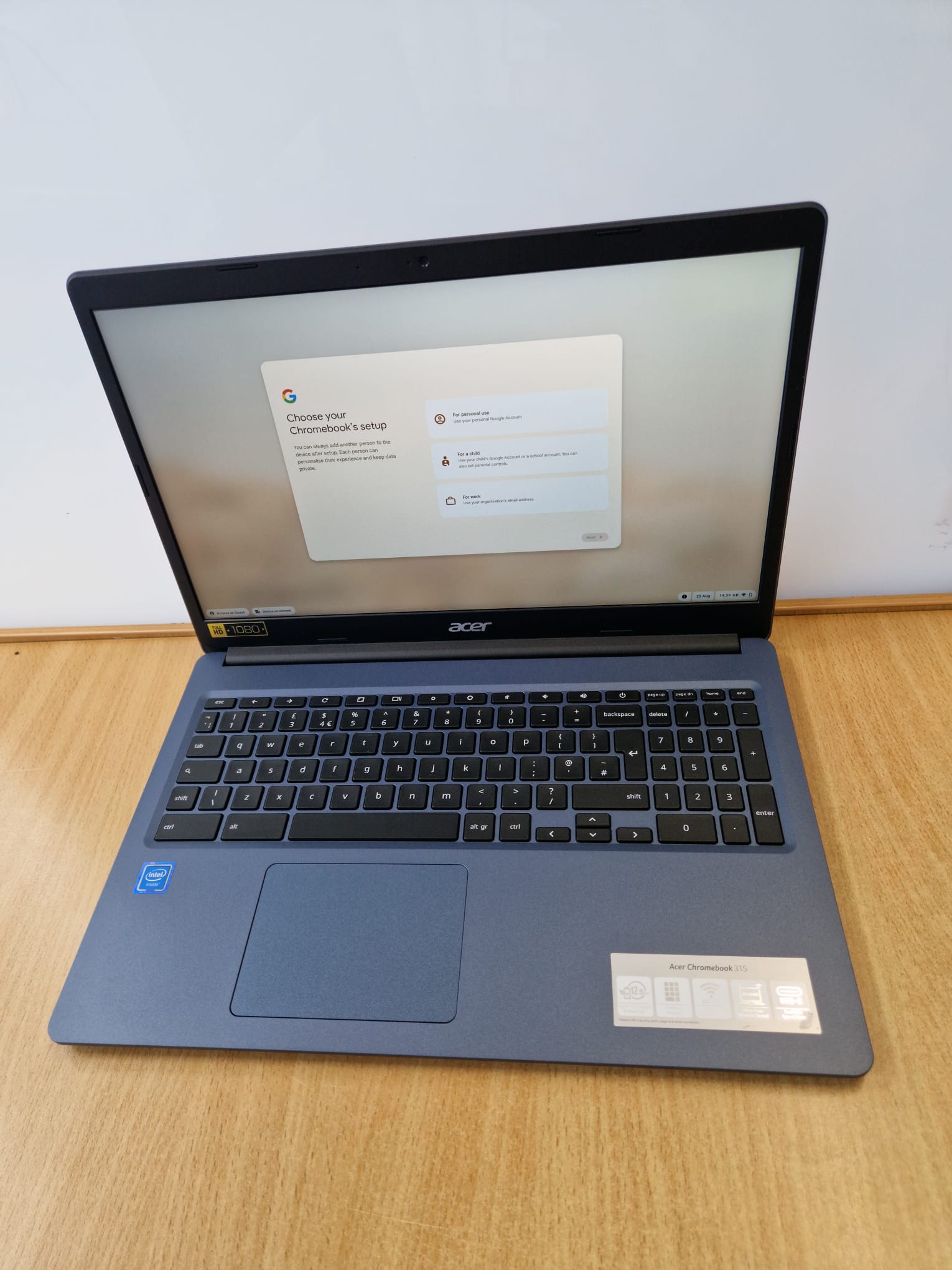 Product photo for Acer Chromebook 315 15.6
