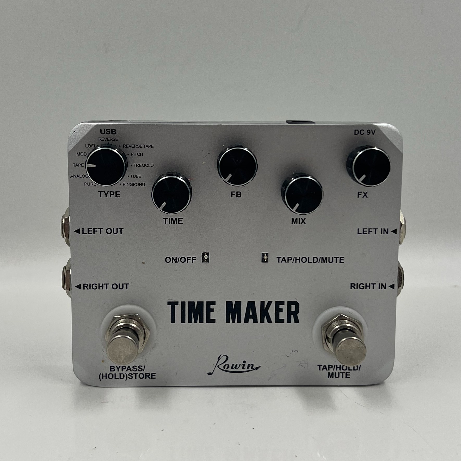 Product photo for ROWIN TIME MAKER LTD02 DIGITAL DELAY EFFECT PEDAL - ONLY
