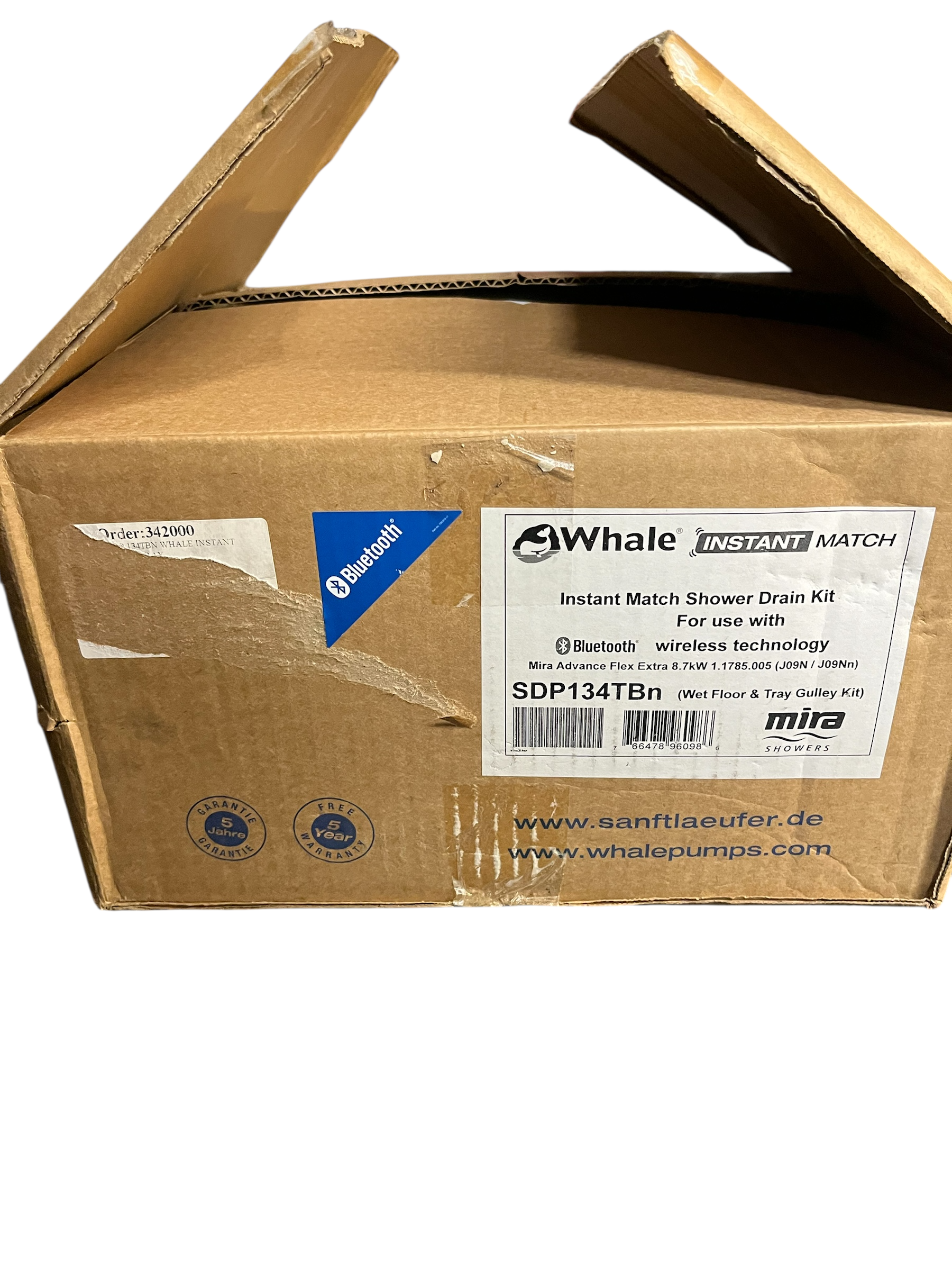 Product photo for Whale Instant Match Shower Drain Kit SDP134TBN – Boxed, Opened Never Used
