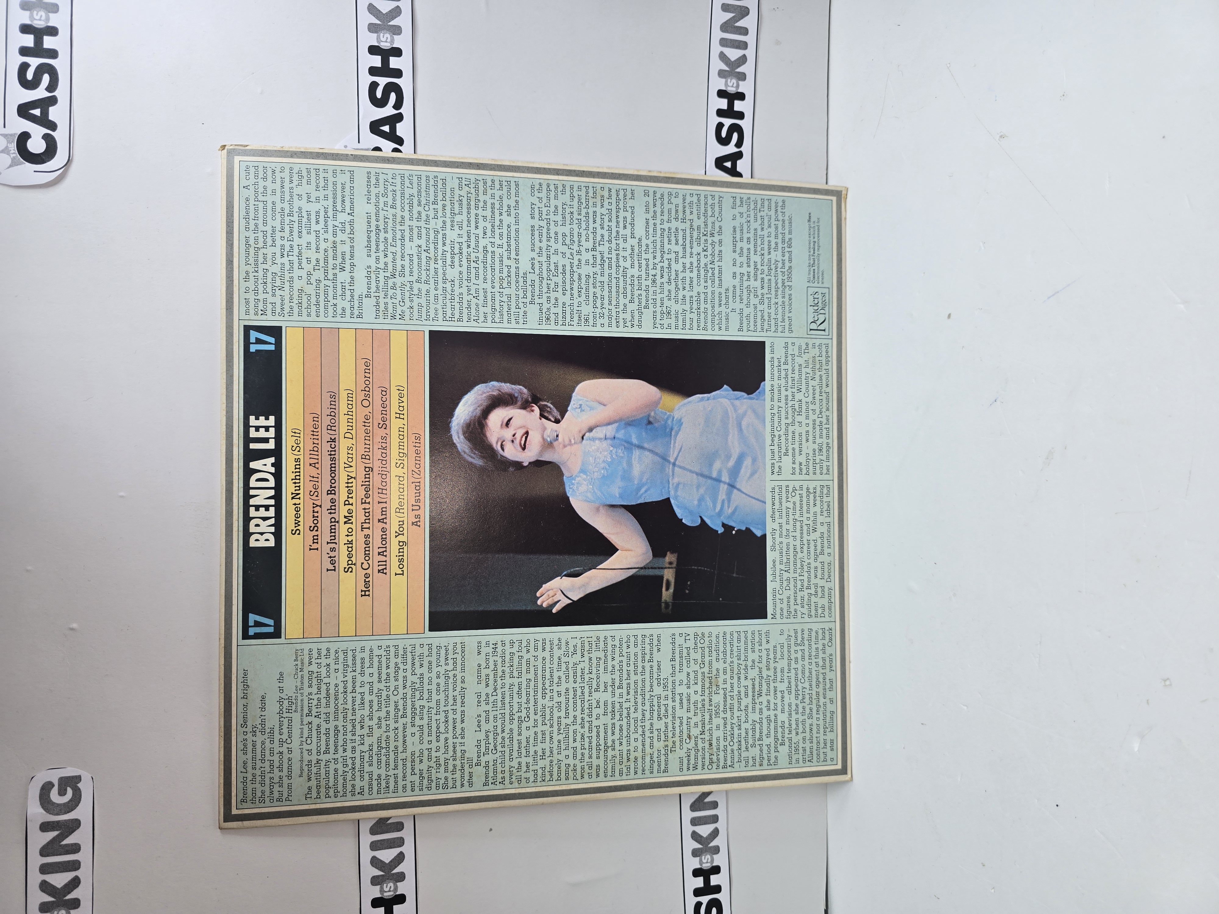 Product photo for BRENDA LEE 17 AND BILLY FURY 18
