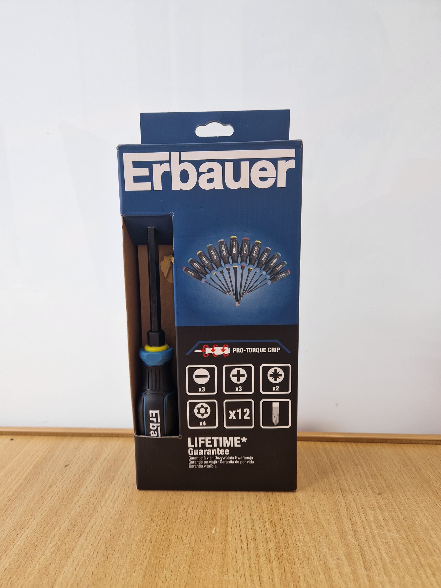 Product photo for Erbauer Mixed Screwdriver Set 12pc (265XH) – Brand New 12 Month Warranty