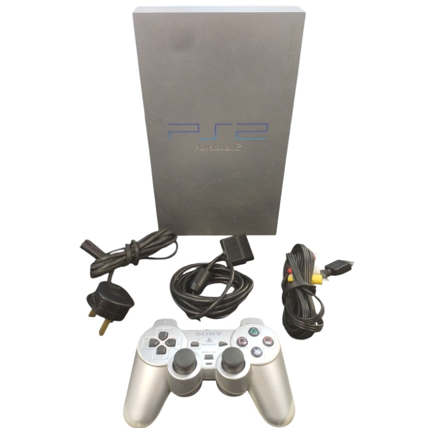 Product photo for Playstation 2 Silver w/Controller