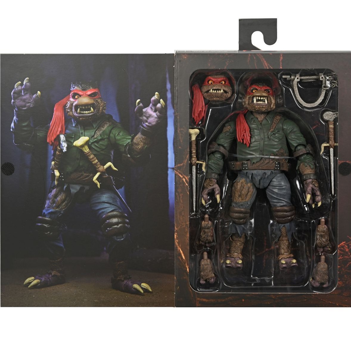 Product photo for Ninja Turtles Universal Monsters Raphael as the Wolfman Ultimate Figure 18cm