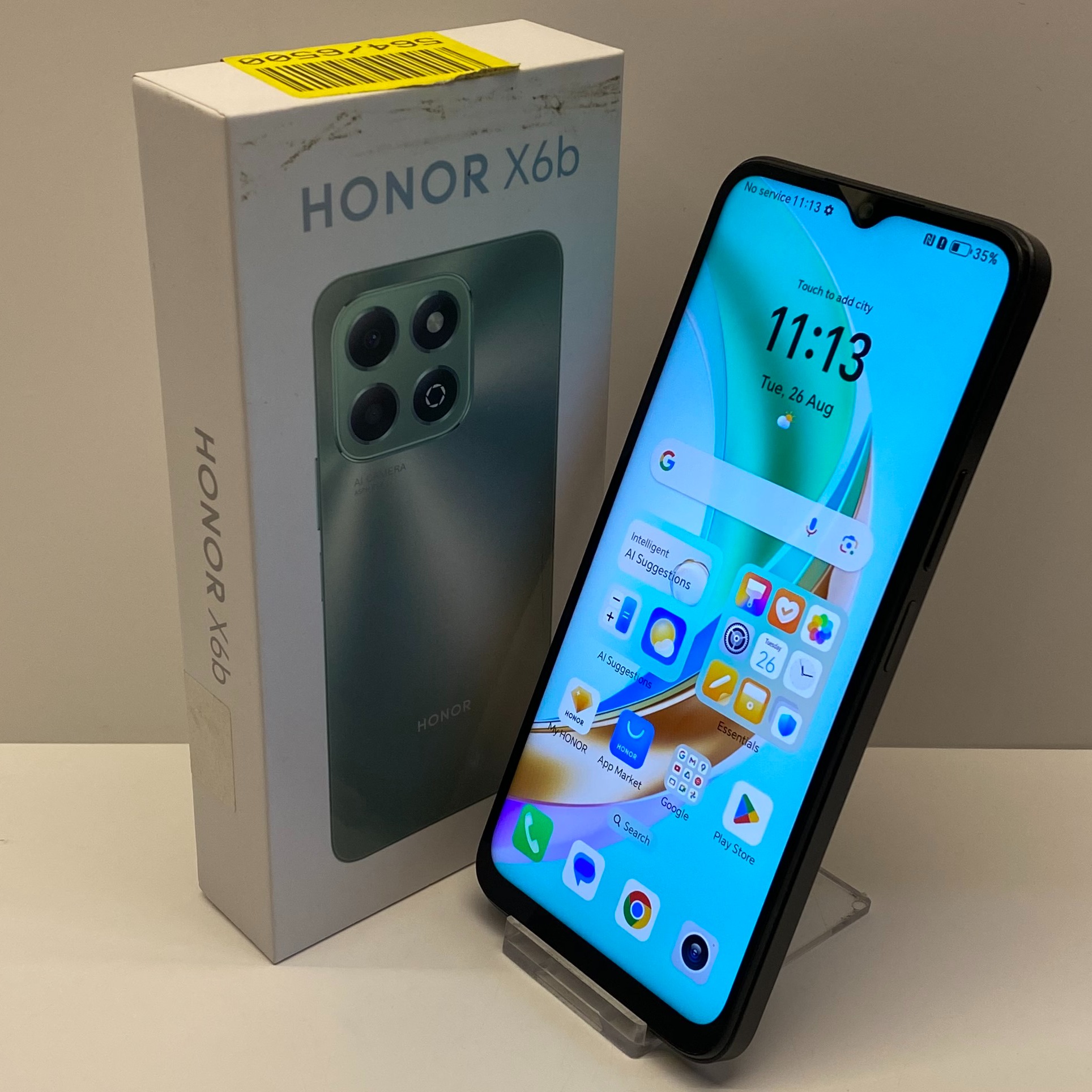 Product photo for Honor X6b Unlocked Model JDY-LX1 128GB in Midnight Black Boxed
