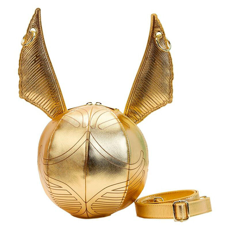 Product photo for Loungefly Harry Potter Golden Snitch Shoulder Bag