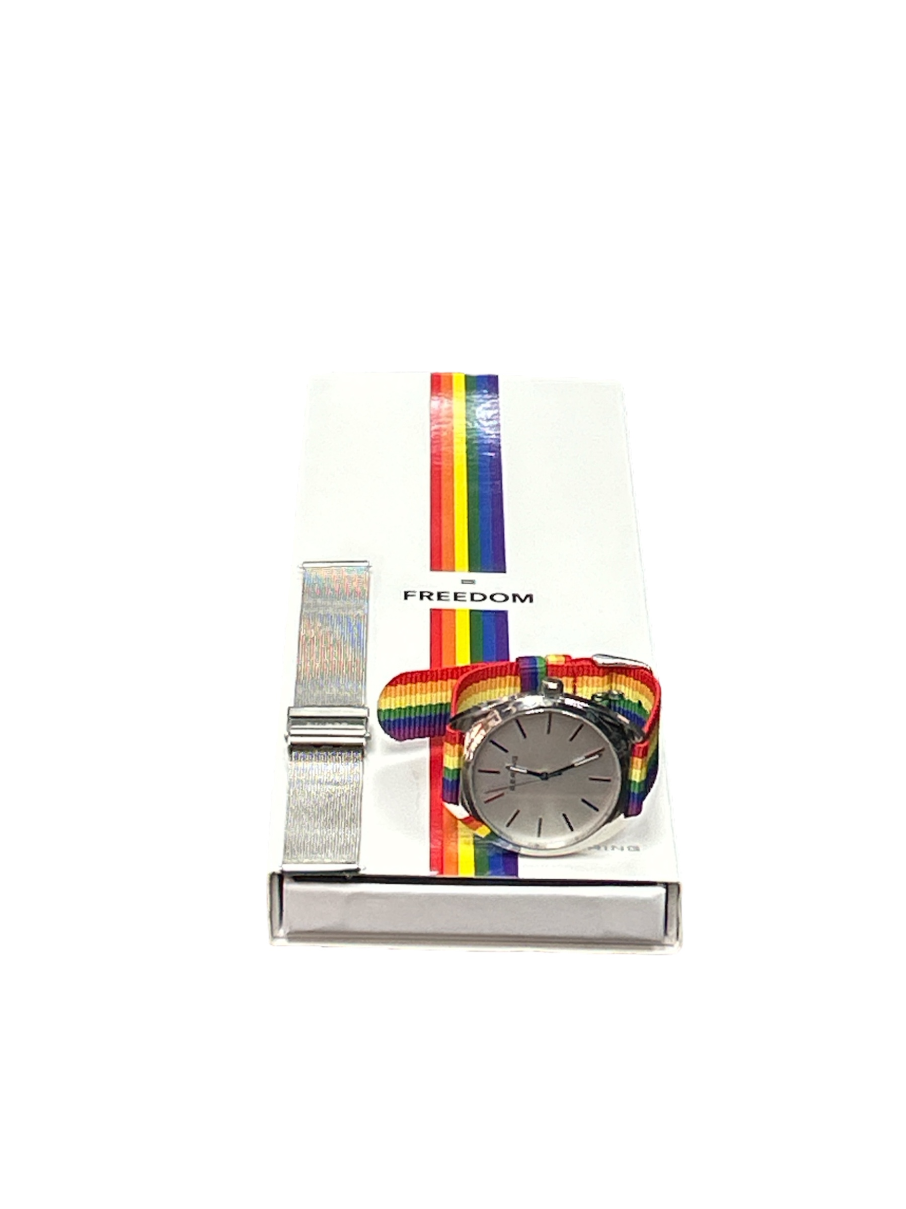 Product photo for Bering Classic Freedom Rainbow Quartz Watch 127220-36-000