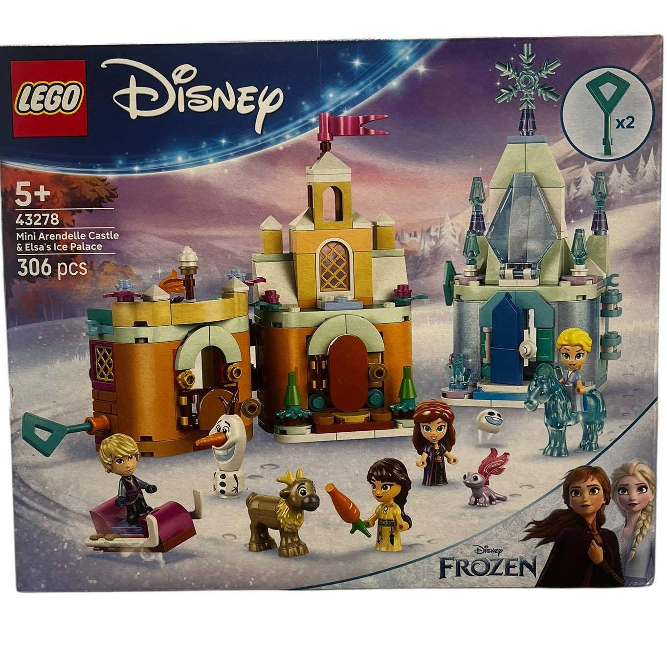 Product photo for New: LEGO Disney- Mini Arendelle Castle & Elsa's Ice Palace (Ages 5+, Set 43278)
