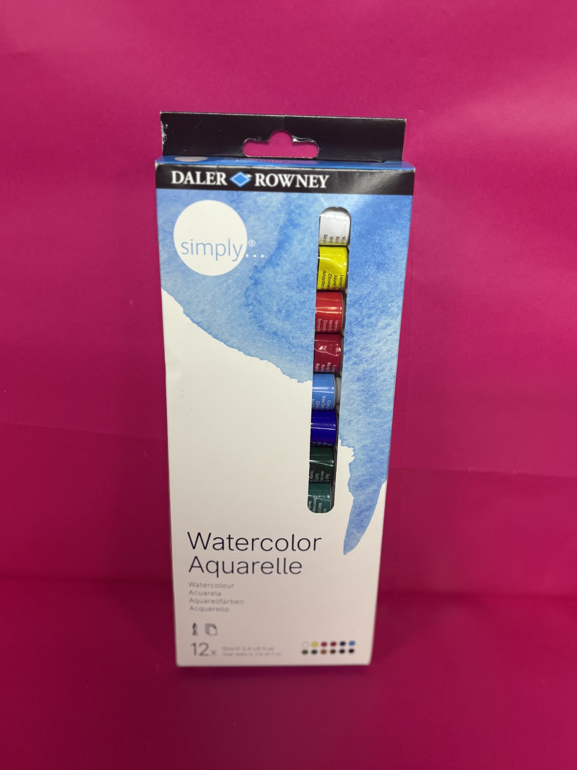 Product photo for Daler Rowney Water Colour Paint - Boxed 12Piece