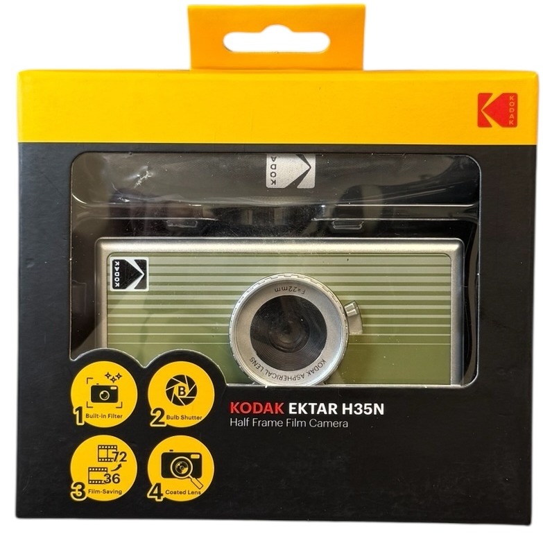 Product photo for New: Kodak Ektar H35N Half Frame Film Camera - Green